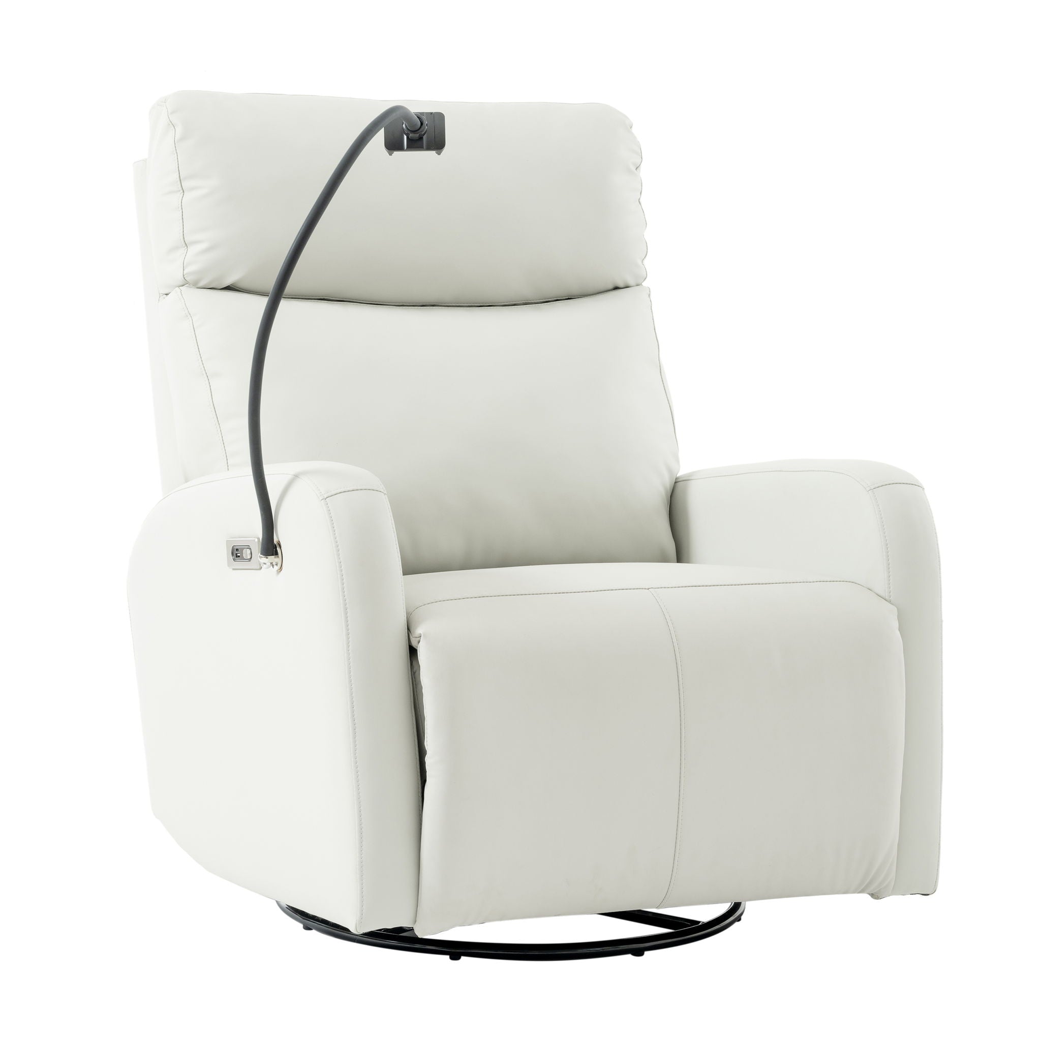 31.5" 270 Power Swivel Rocker Recliner Chair, Electric Glider Reclining Sofa With USB Ports, Power Swivel Glider, Rocking Chair Nursery Recliners For Living Room Bedroom - Light Gray - Best Buy Furniture