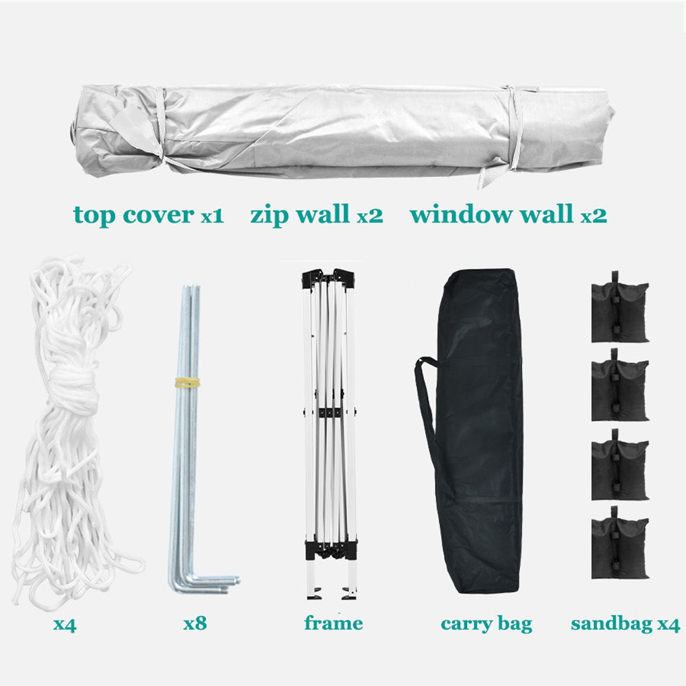 10'X10' Folding Canopy With 4 Removable Sidewalls Outdoor Event Shelter UPF 50+ Gazebo Portable Tents For Parties Beach Camping Wedding Ez Pop Up Canopy 4 Pieces Weight Bag + Carry Bag - Best Buy Furniture