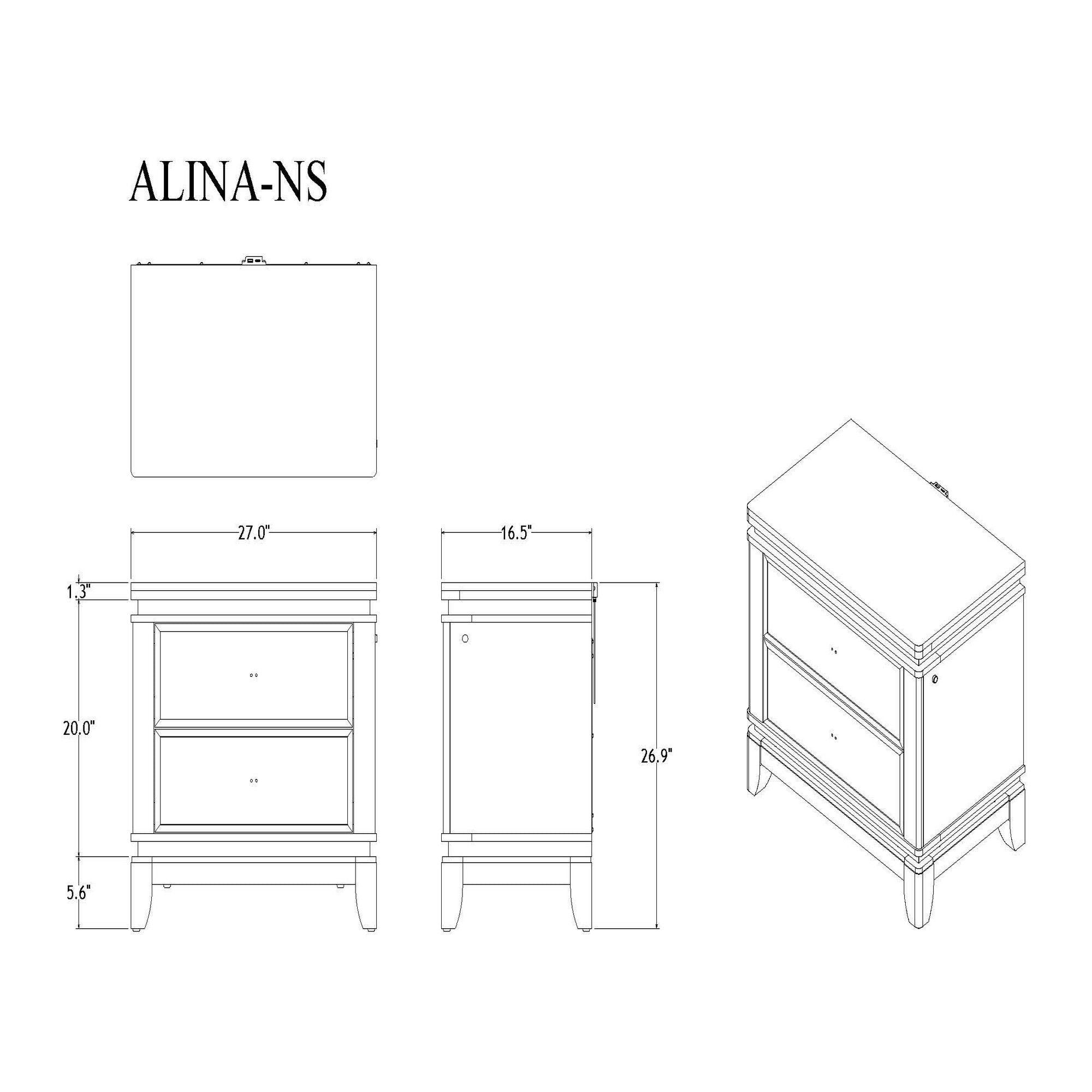 Adalid - Chest With LED Lighting - White