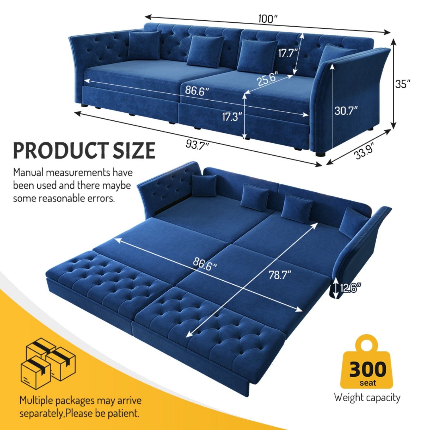 Oversize Pull Out Sofa Bed For Living Room