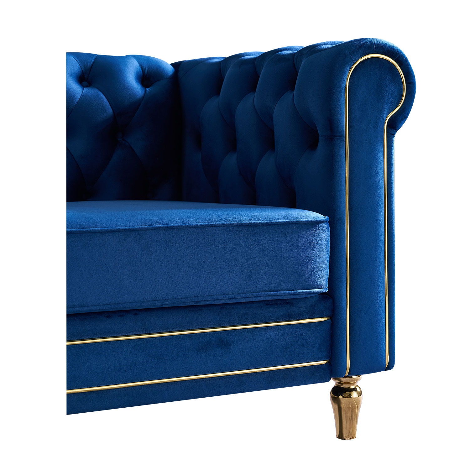 Chesterfield - Velvet Sofa 84.65" For Living Room - Best Buy Furniture