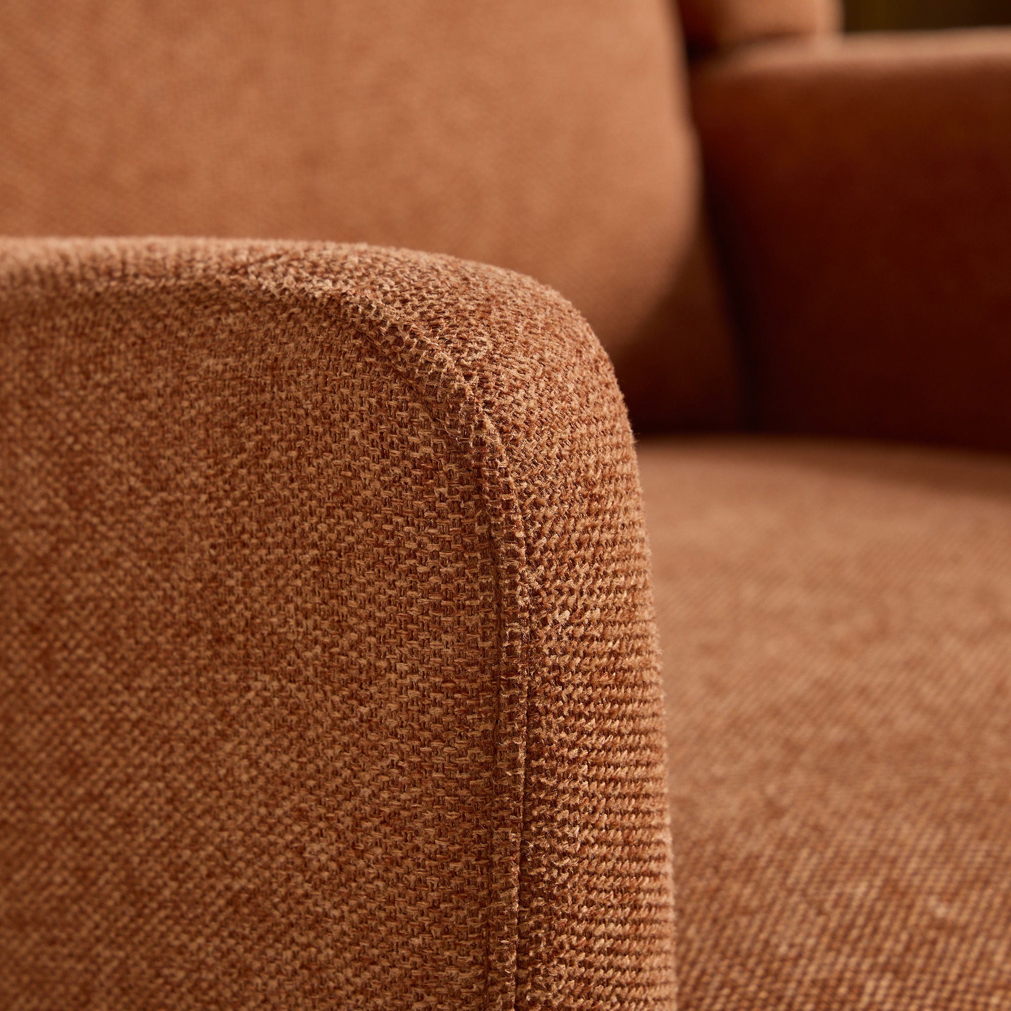 Wide Modern Accent Chair With Wood Legs For Living Room