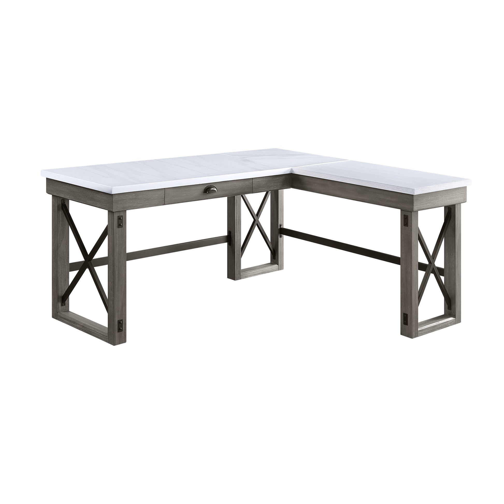 Talmar - Marble Top Weathered Writing Desk With Lift Top - Best Buy Furniture