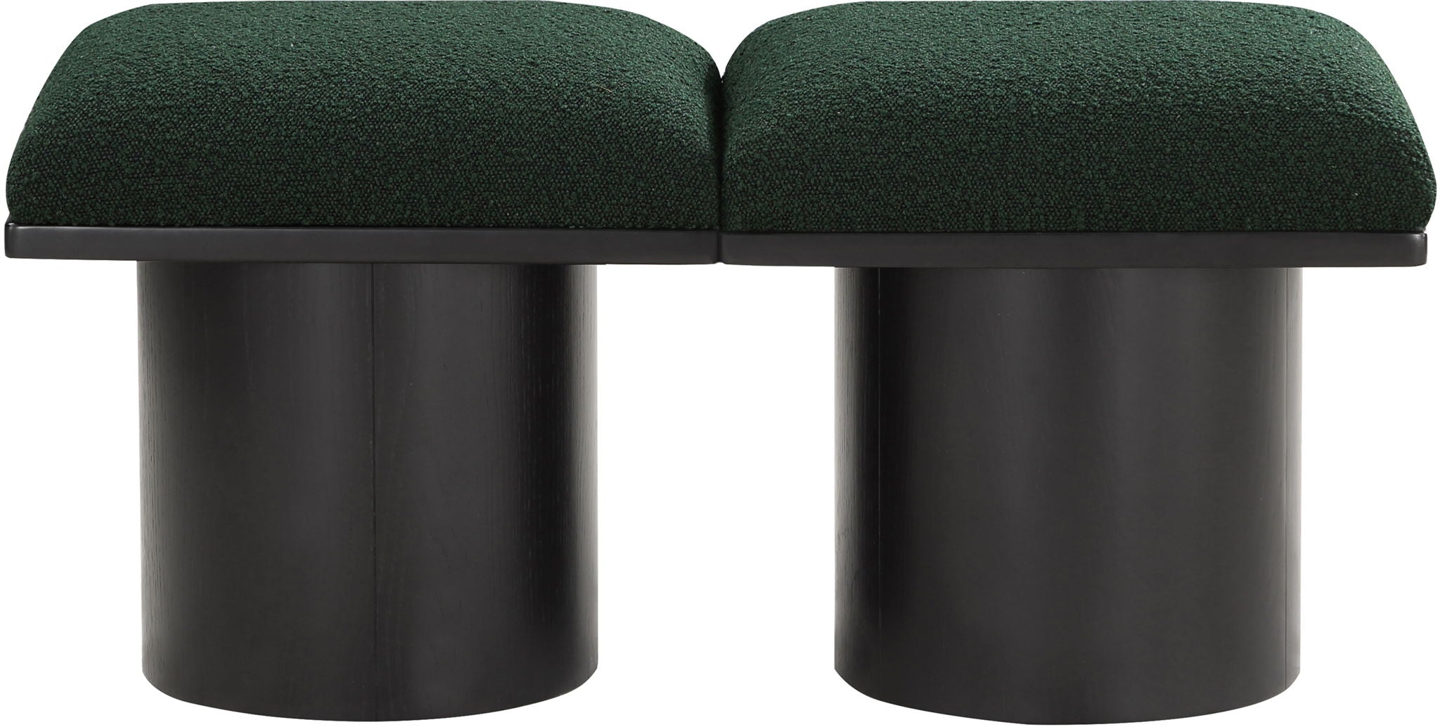 Pavilion - 2 Piece Modular Bench With Black Base