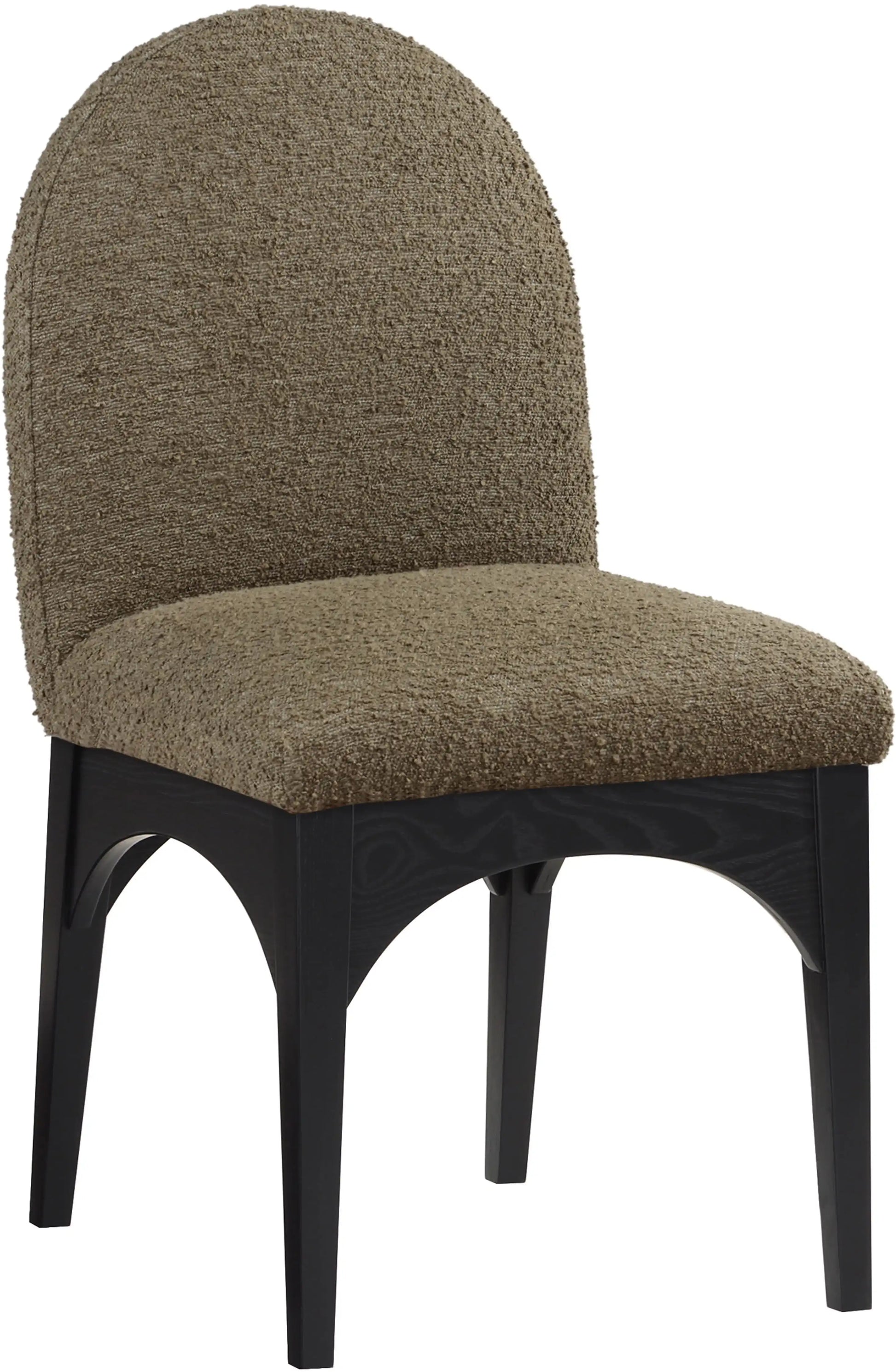 Waldorf - Boucle Dining Side Chair With Black Legs - Best Buy Furniture