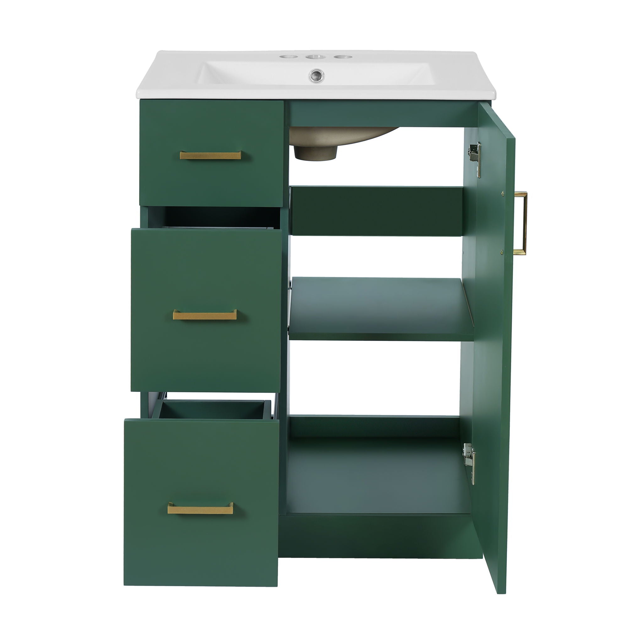 Bathroom Vanity With Under Mount Sink, 2 Drawers And Soft Closing Door