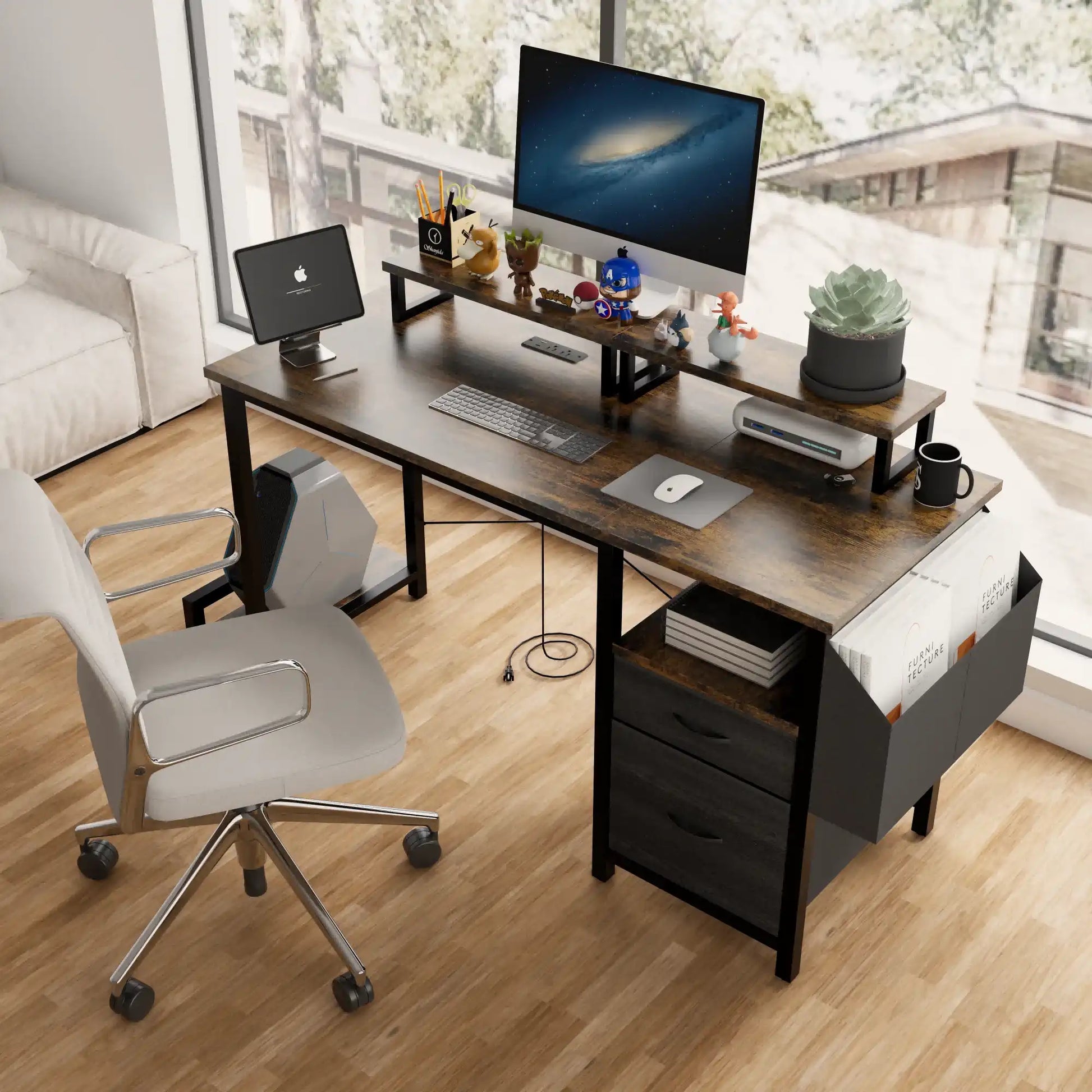Jovie Computer Desk with Drawer and Power Outlets - Best Buy Furniture