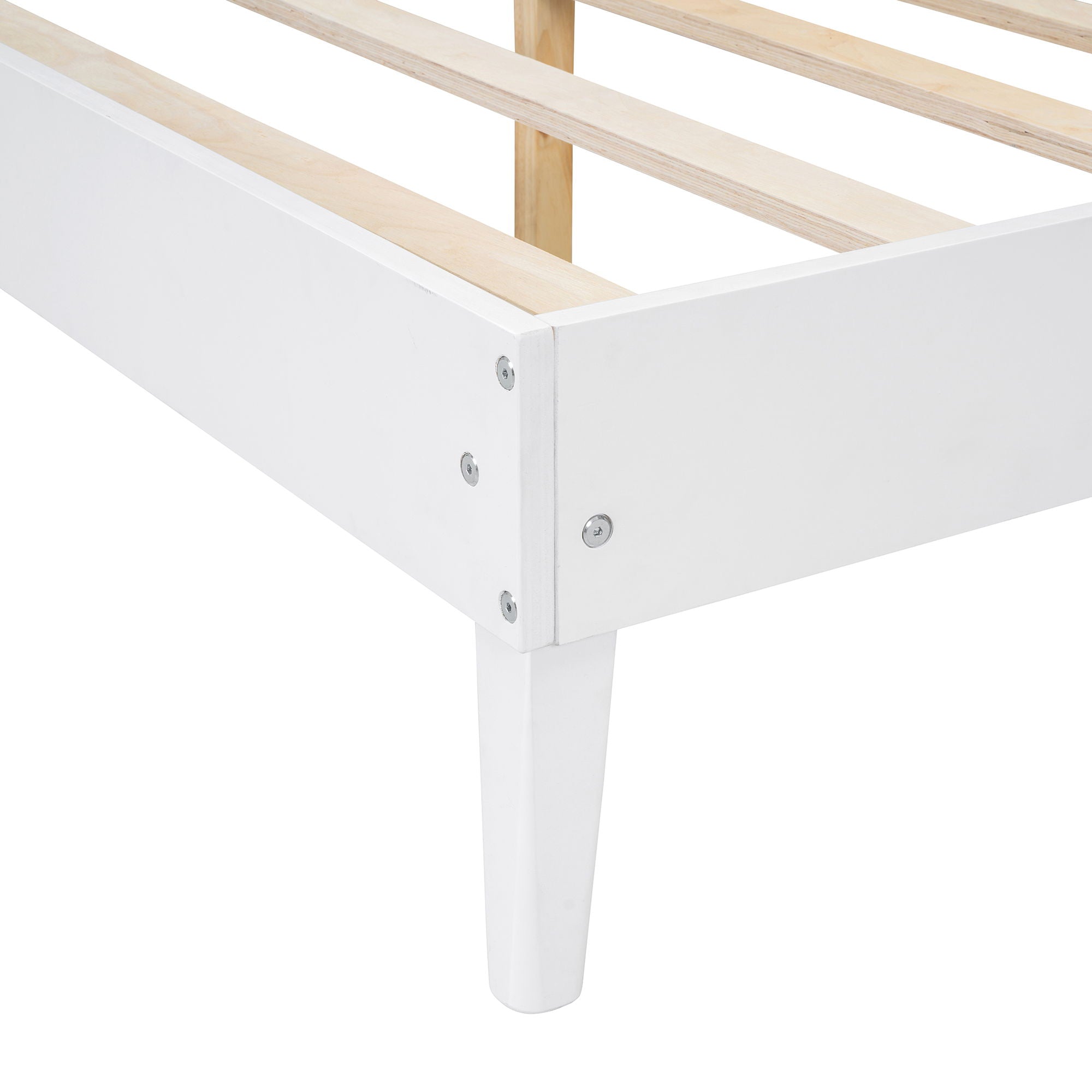 Bed Frame With 2 Nightstands Elegant Design With Lamps