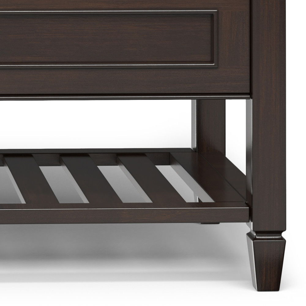 Connaught - Entryway Storage Bench With Shelf - Chestnut - Best Buy Furniture