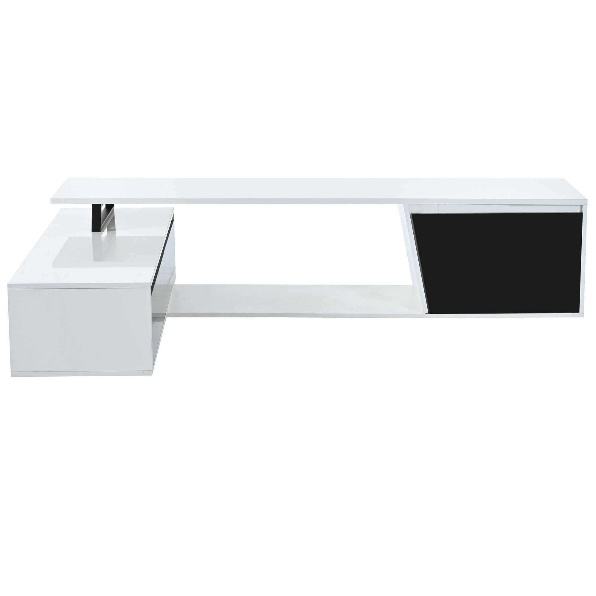 Minimalist Rectangle Extendable TV Cabinet With 2 Drawers And 1 Cabinet