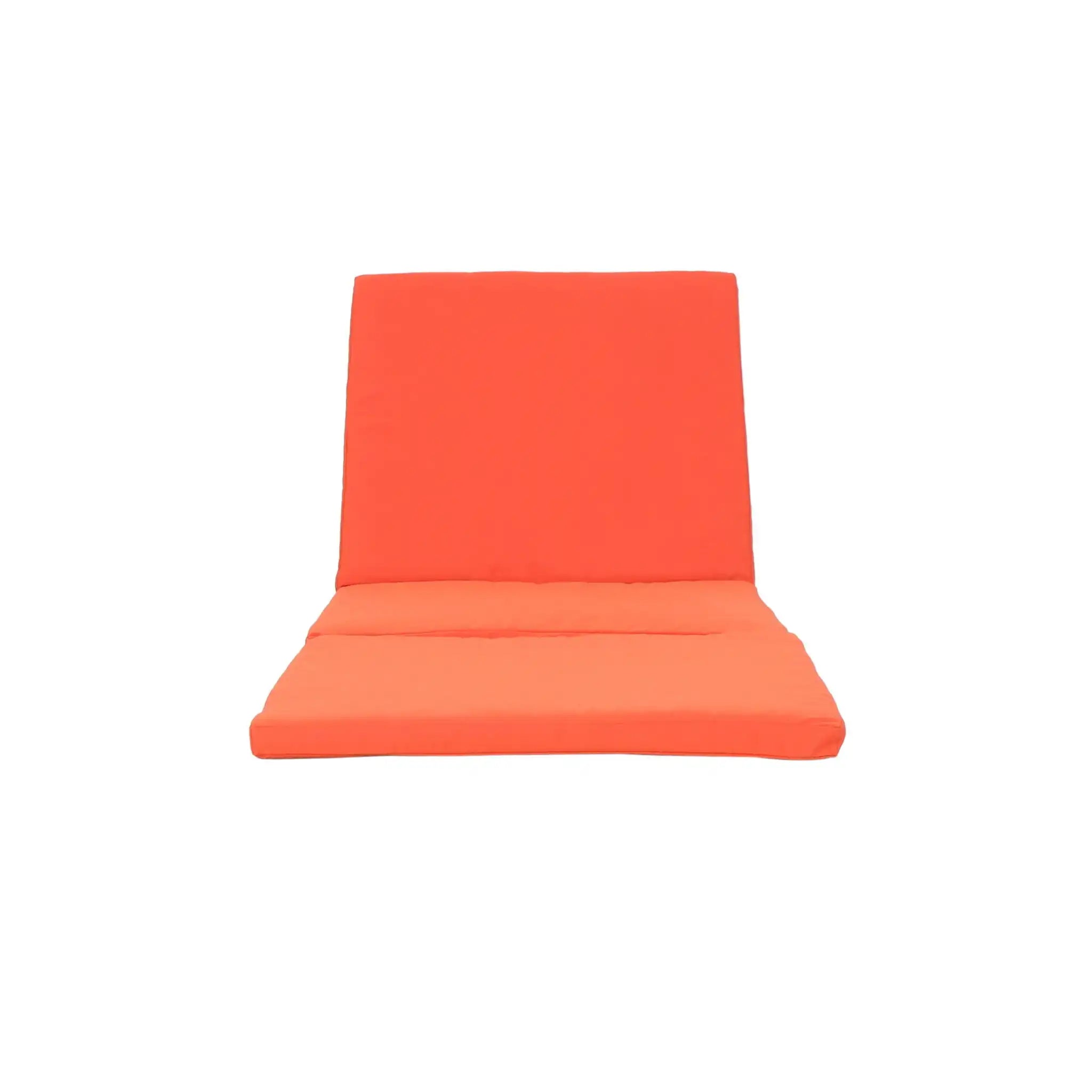 Waterproof Fabric Lounge Cushion With Rectangular Shape - Orange
