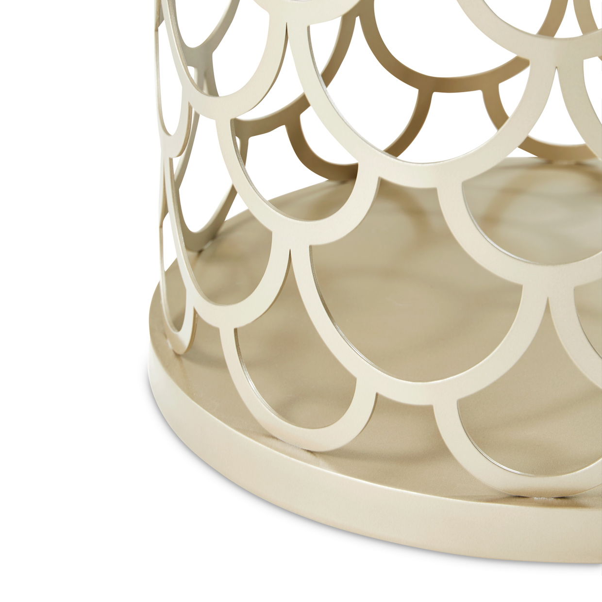 La Marisia - Marble Chairside Table - Creamy Pearl / Champagne