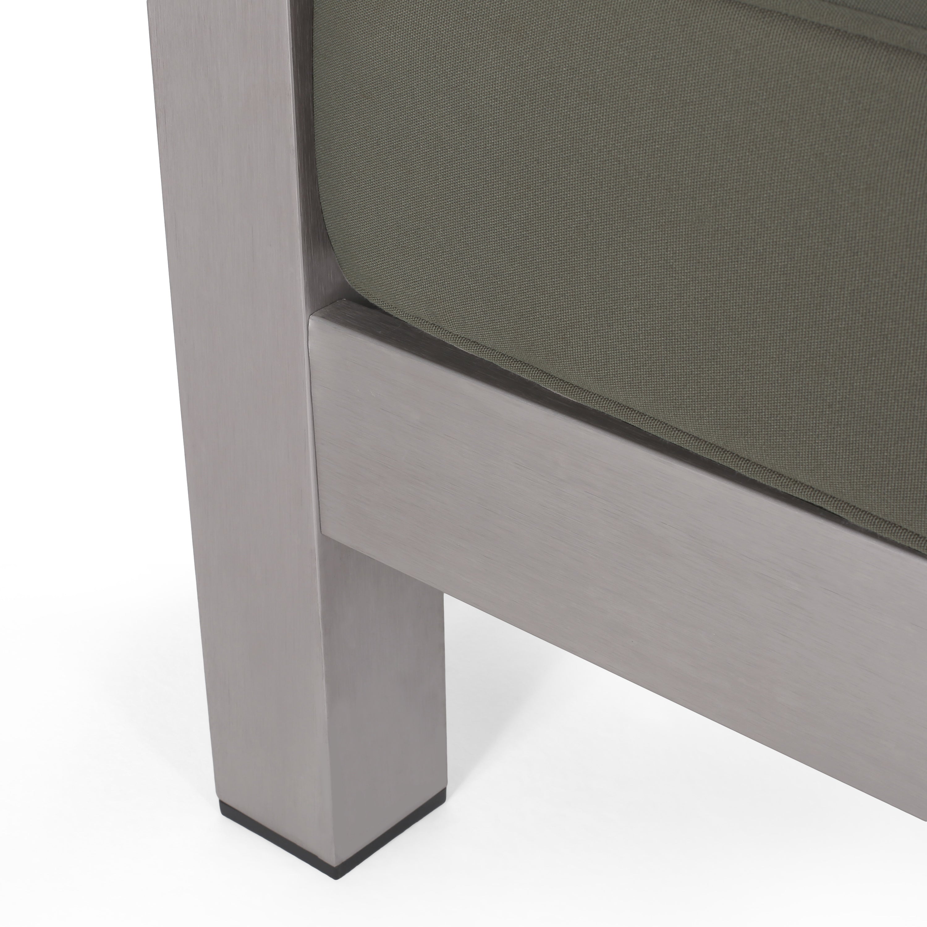 Outdoor Aluminum Loveseat – Low-Profile Patio Seating with Deep Cushions