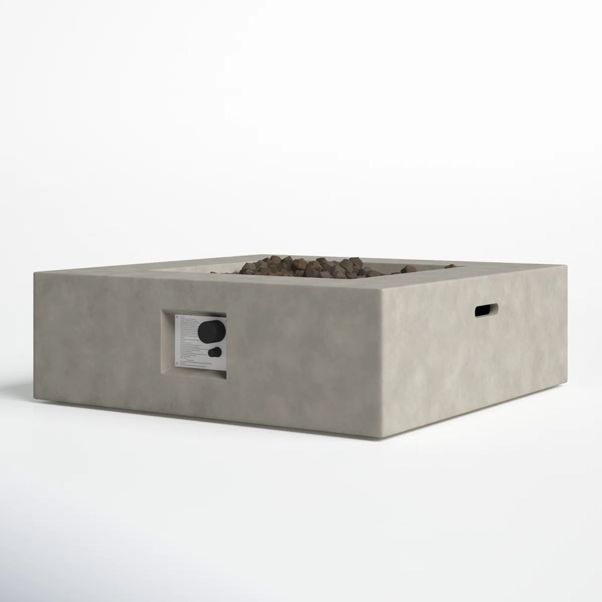 Outdoor Fire Pit Table - Natural / White