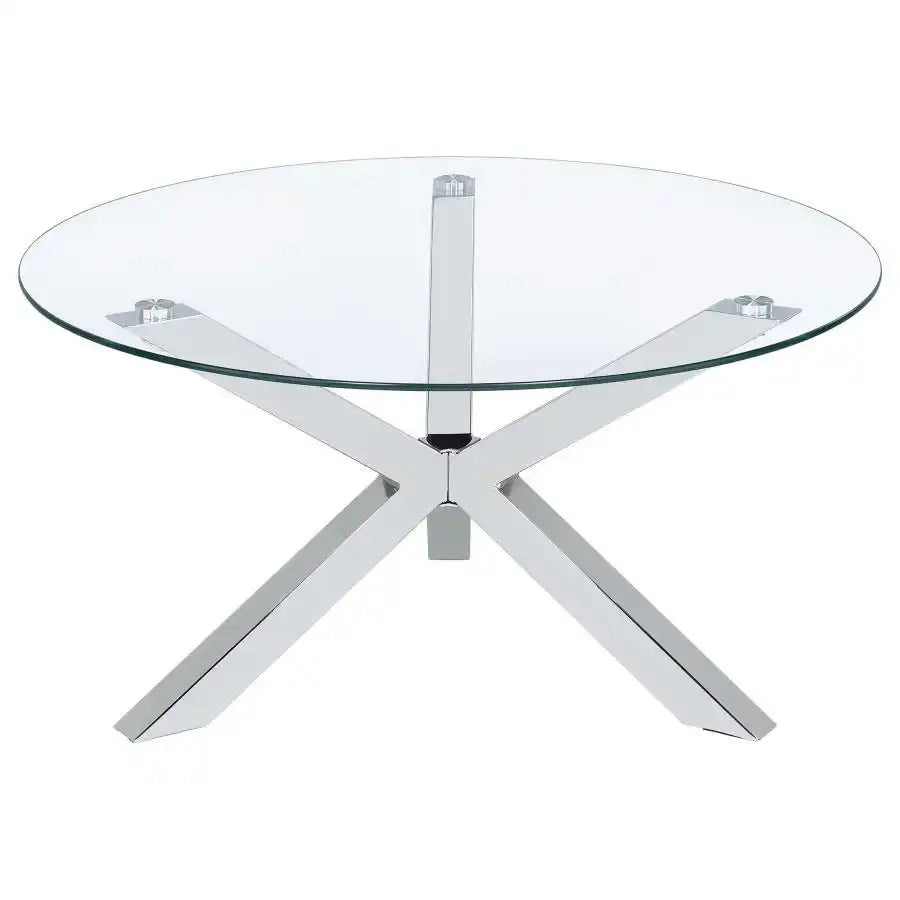 Kenzie - Round Tempered Glass Top Table