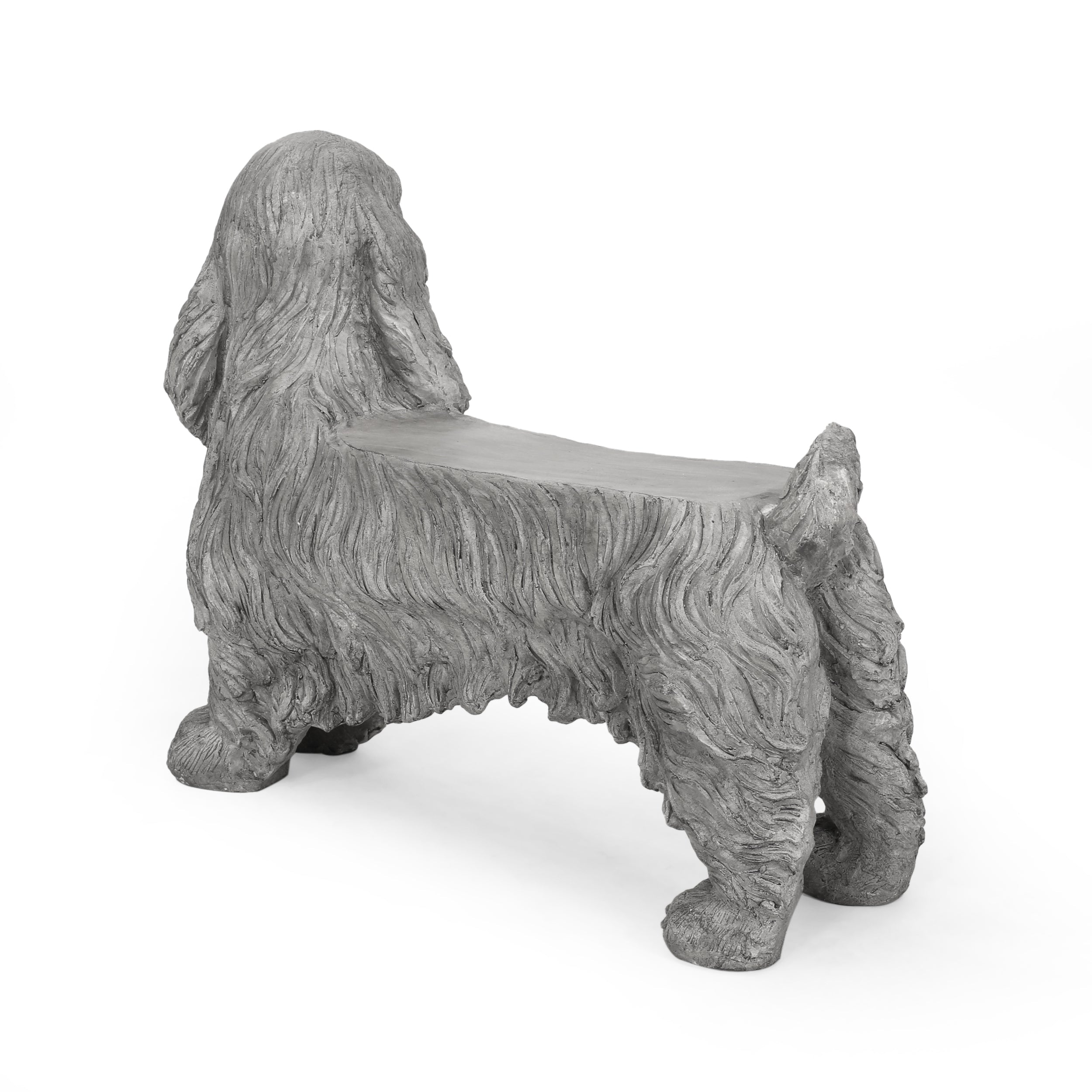 Cocker spaniel outdoor bench