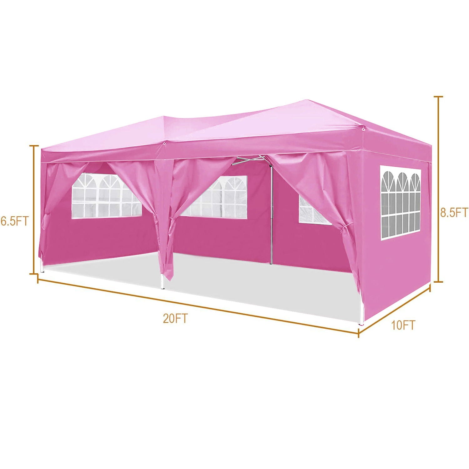 10'X20' Folding Canopy With 6 Removable Sidewalls Outdoor Event Shelter UPF 50+ Gazebo Portable Tents For Parties Beach Camping Wedding Ez Pop Up Canopy - Best Buy Furniture