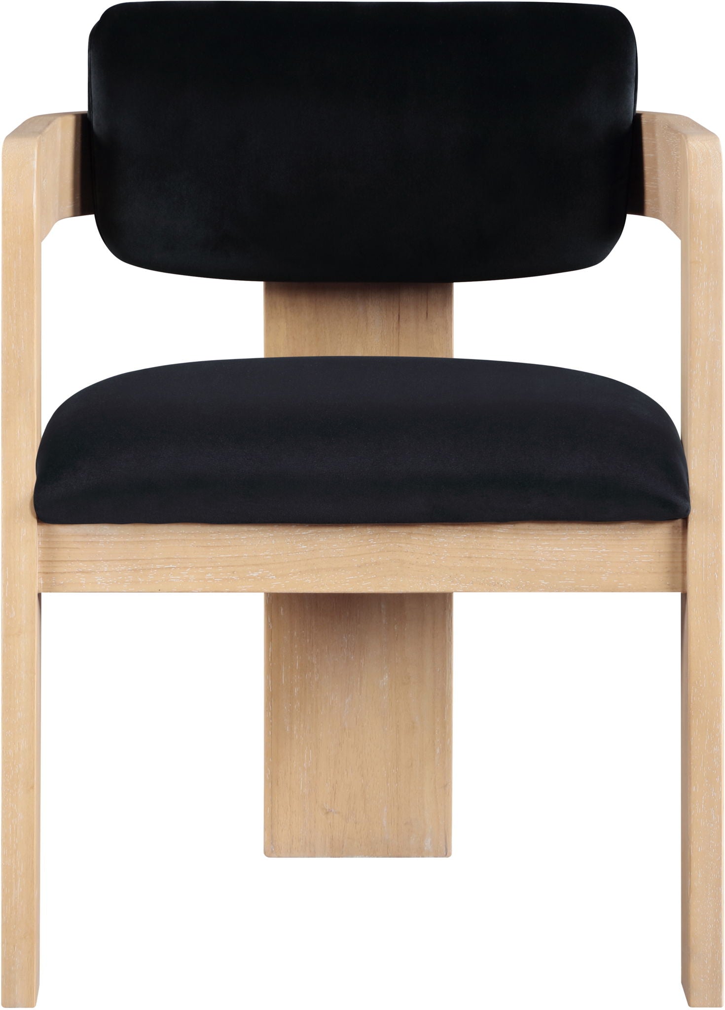 Sacha - Velvet Dining Chair With Natural Base (Set of 2)