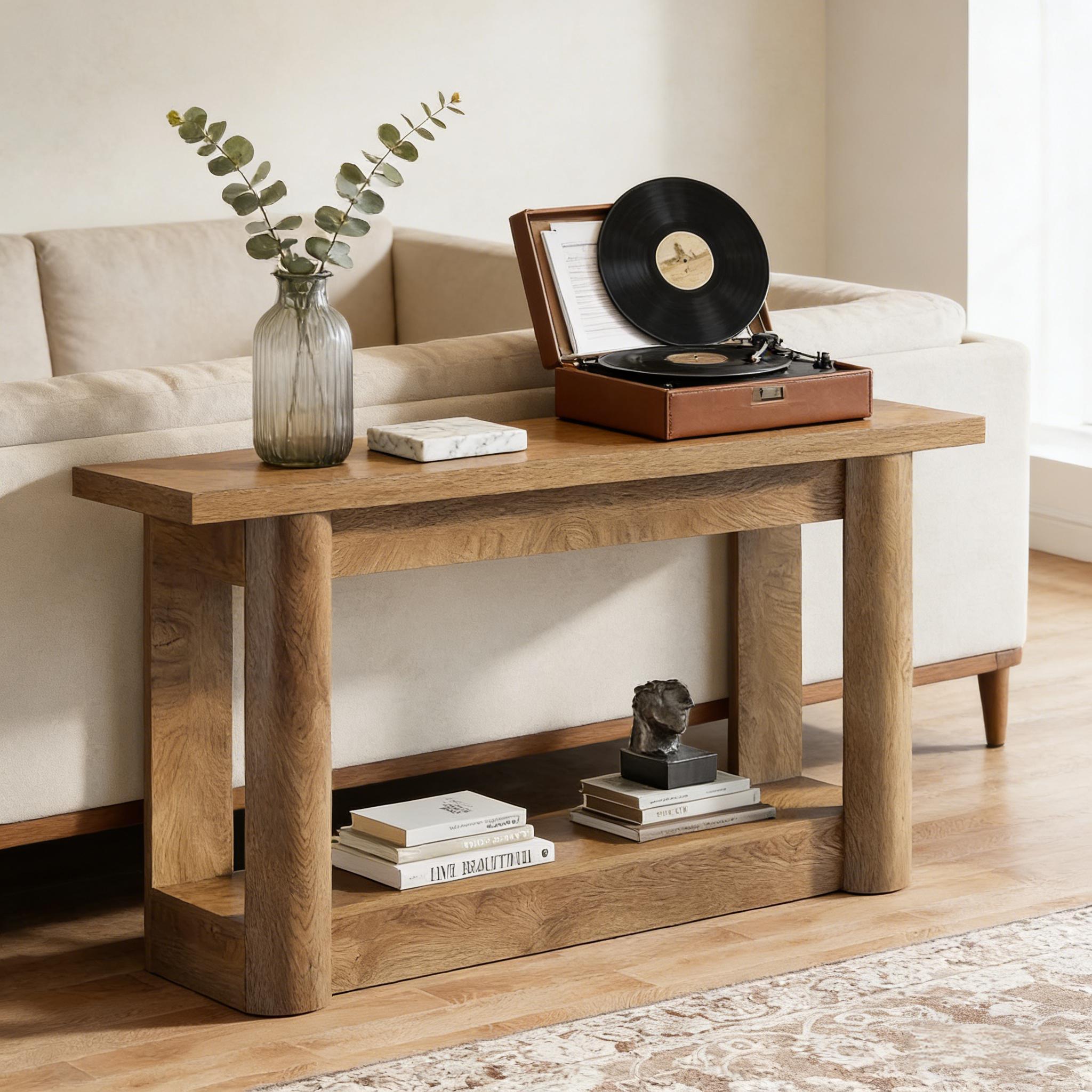 2-Tier Foyer Table, Entryway Sofa Table, Console Table