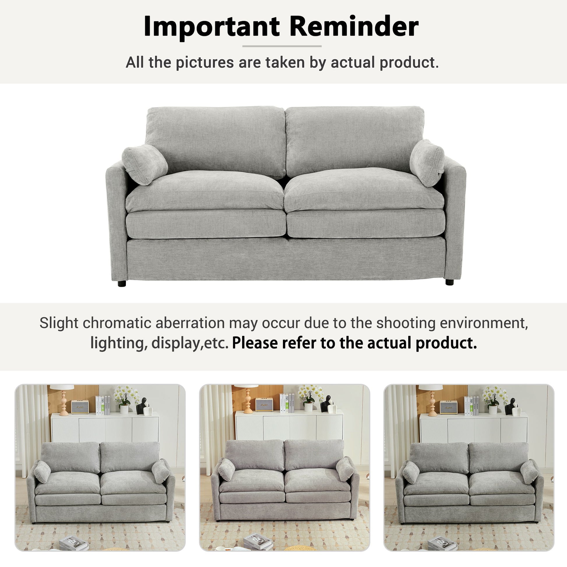 Cozy Upholstered Plush Cushion Loveseat Sofa For Living Room - Best Buy Furniture