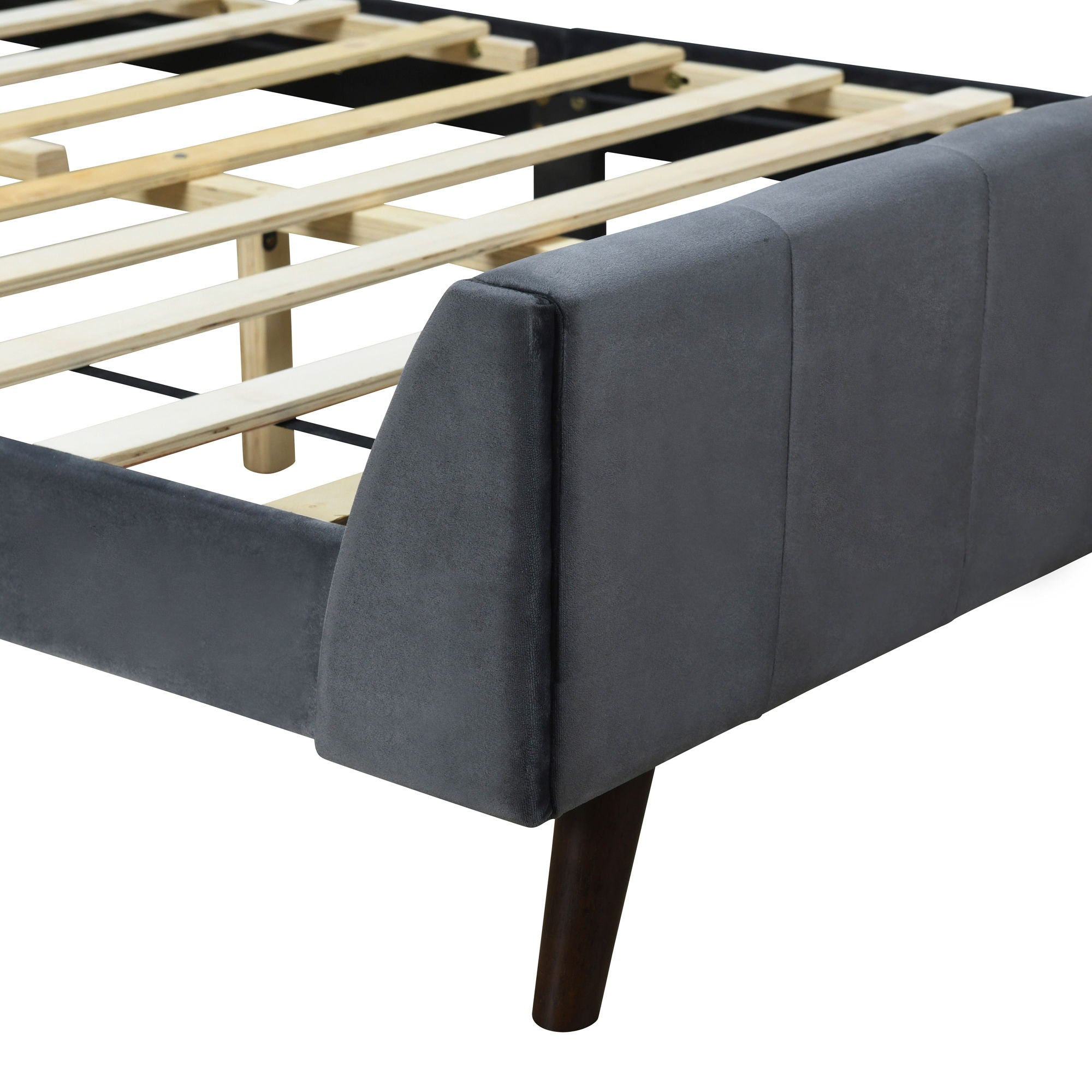 Upholstered Platform Bed Velvet