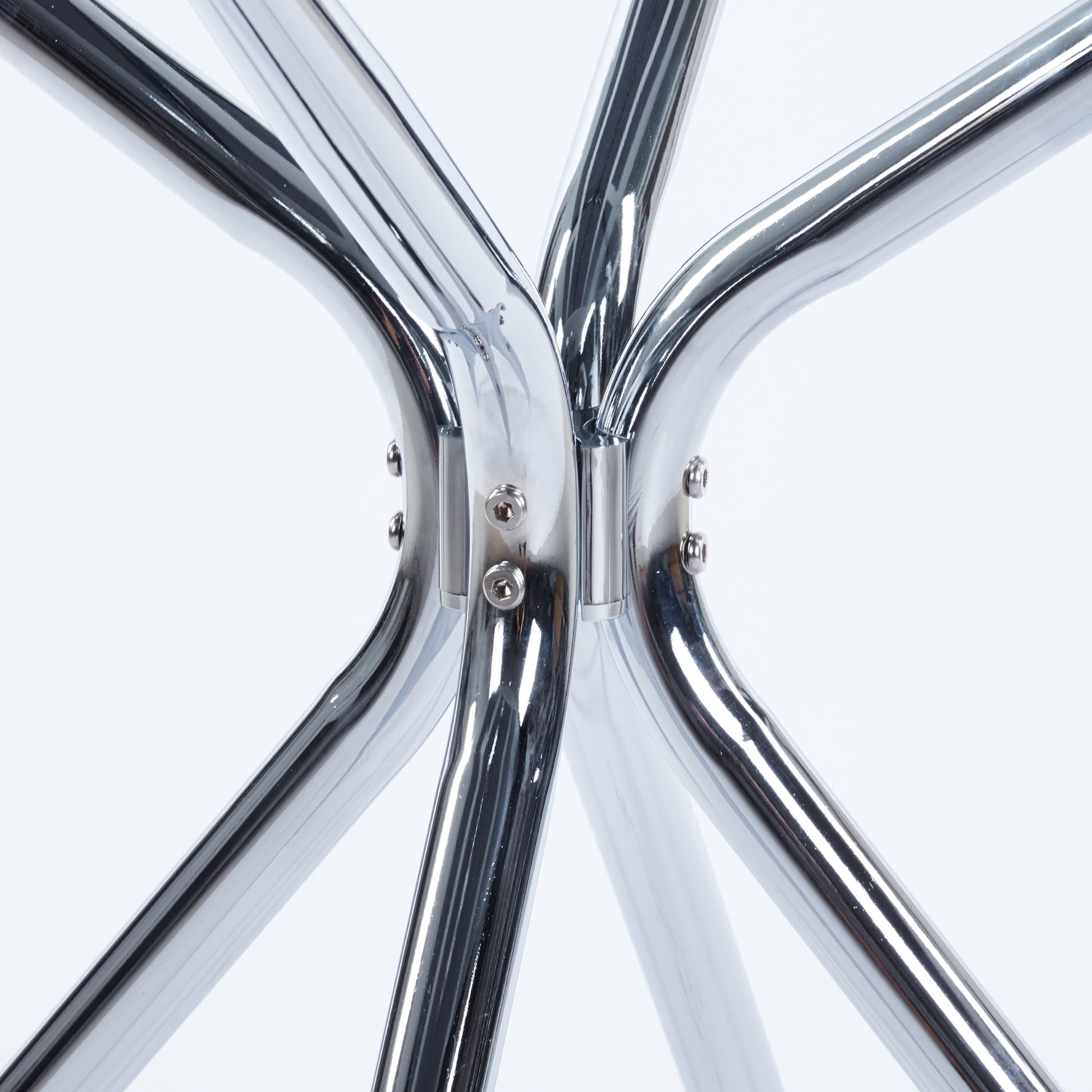 Compact Dining Table With Glass Top - Chrome - Best Buy Furniture