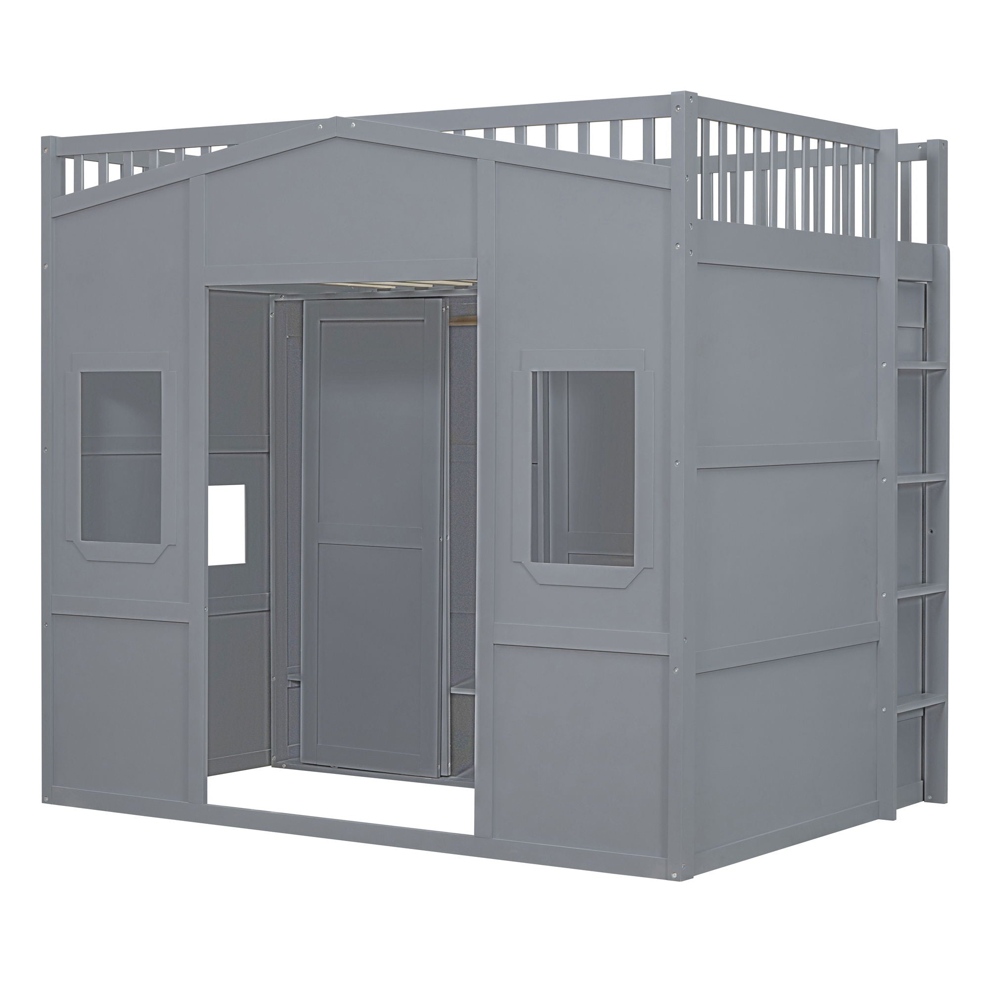 Loft Stylish Bed With Ladder And Wardrobe