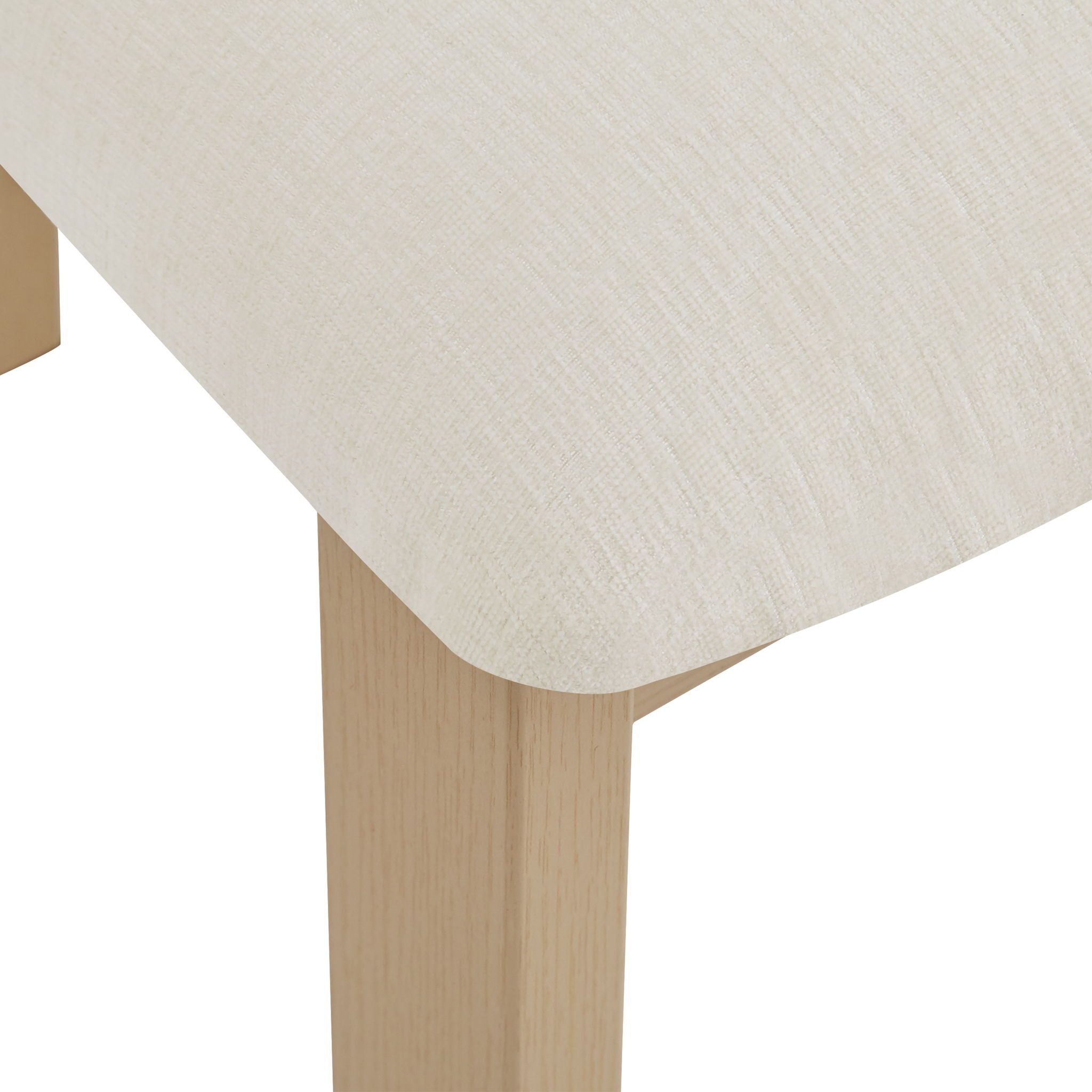 Modern Upholstered Armless Dining Chairs With Metal Legs