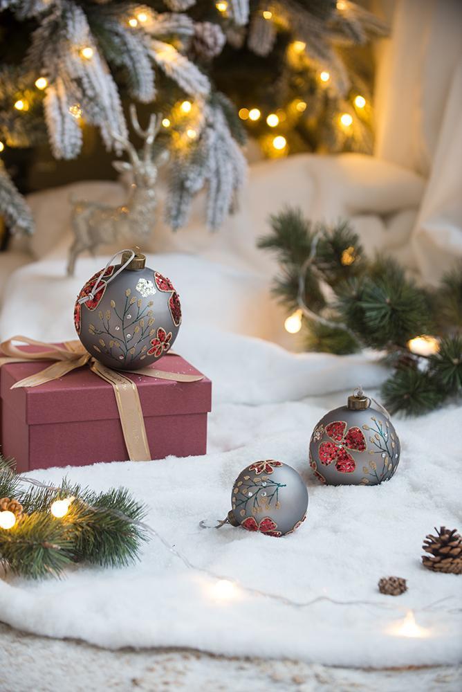 Glass Decorative Hanging Ball Christmas Tree Ornaments For Holiday Party Decorations