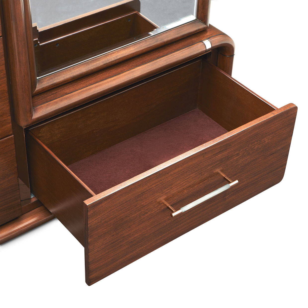 Mason Park - Chest With Storage Mirror - Umber - Best Buy Furniture