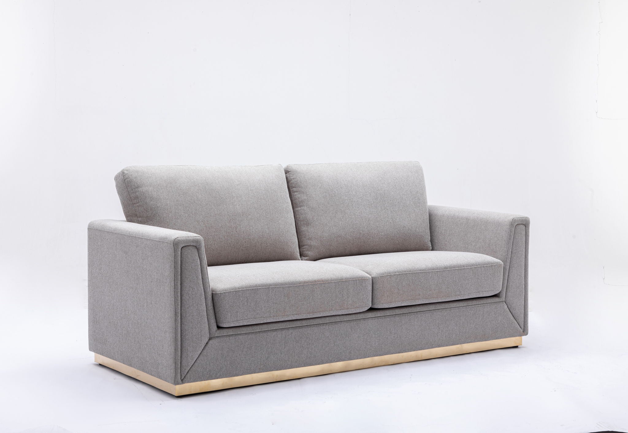 Valin - 3 Piece Living Room Set Meeting Room And Small Apartment Sofa Loveseat Chair - Gray