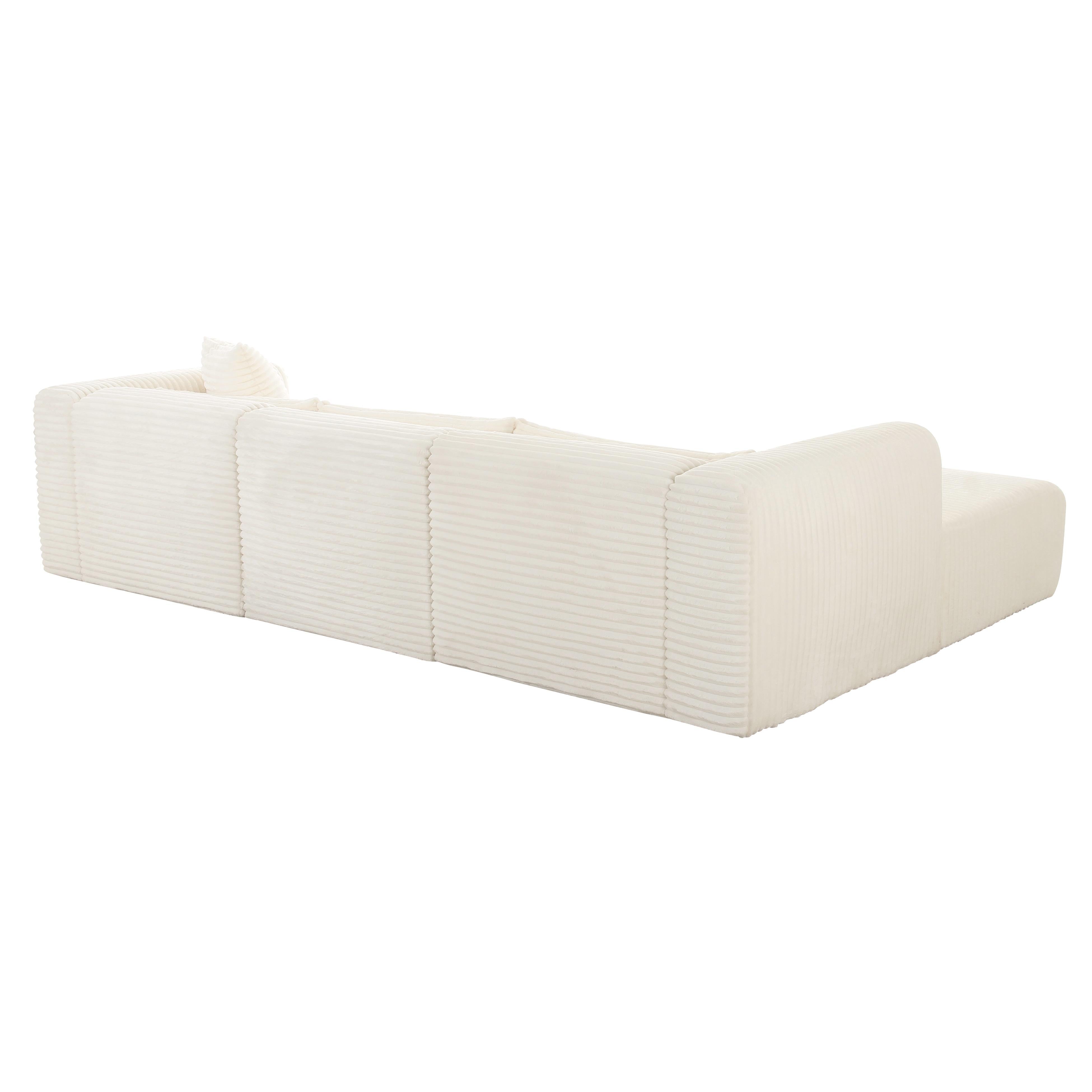 Tarra - Fluffy Oversized Corduroy Modular Sectional