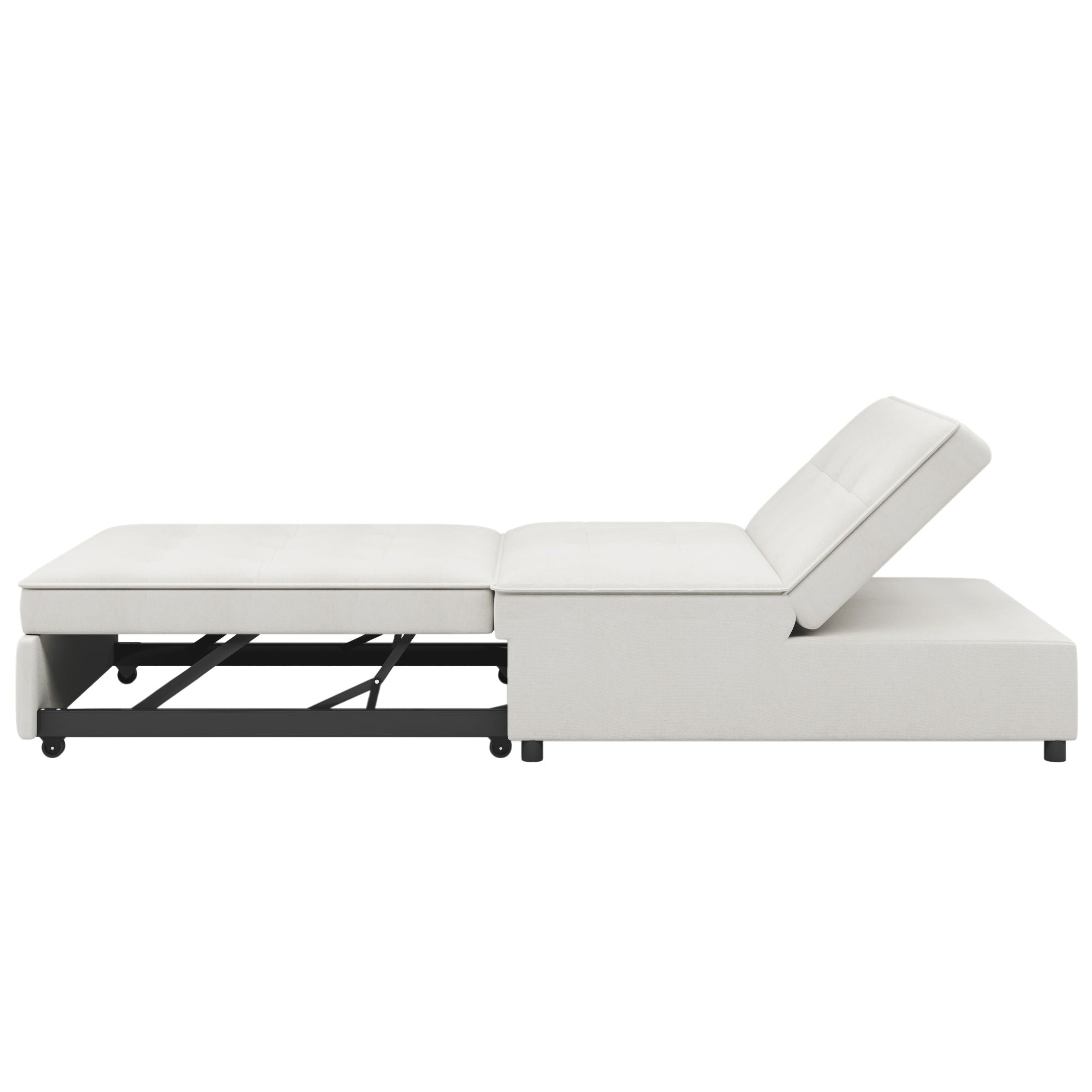 4 In 1 Sofa Bed, Multi Function Folding Ottoman Bed With Storage Pocket And USB Port For Small Room Apartment