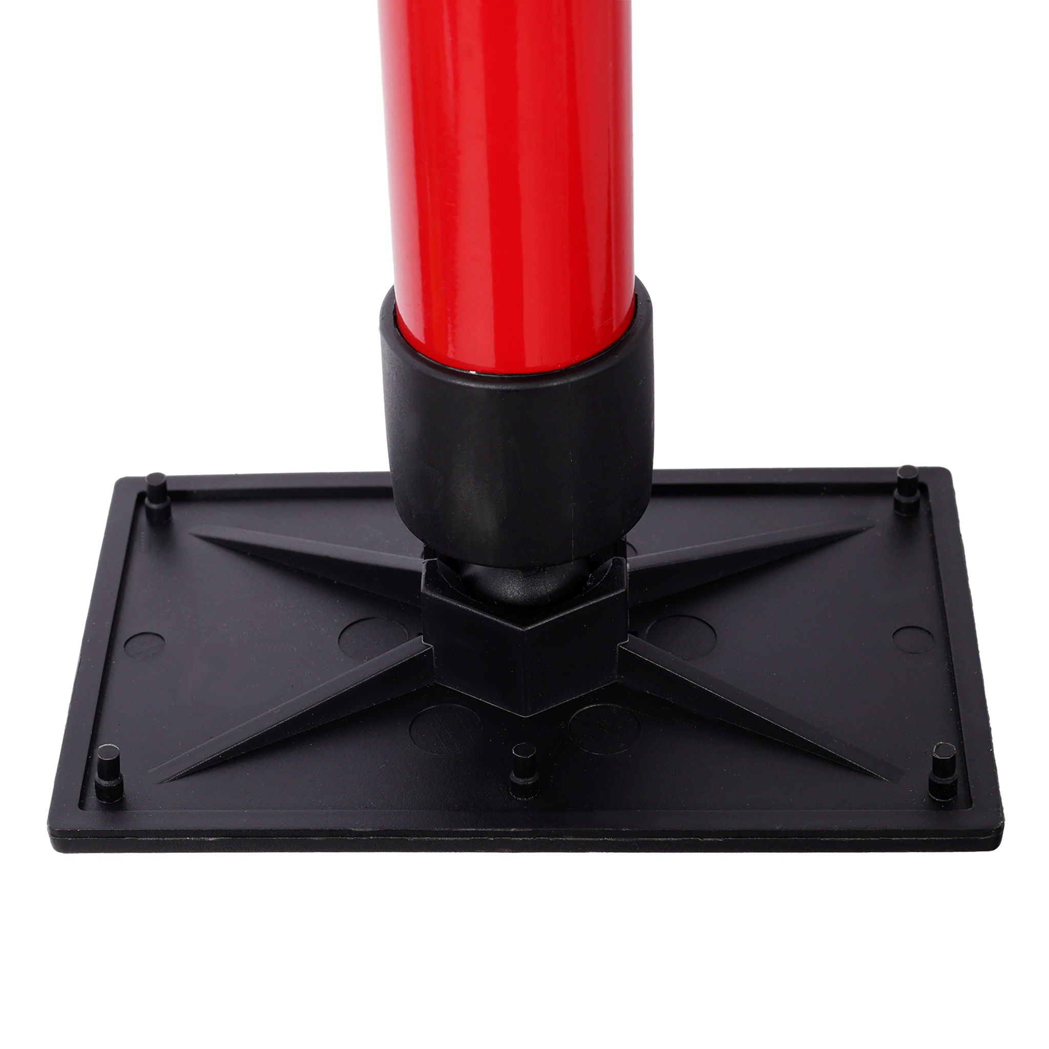 Adjustable Steel Support Pole System For Jacks And Drywalls With Carry Bag - Black / Red