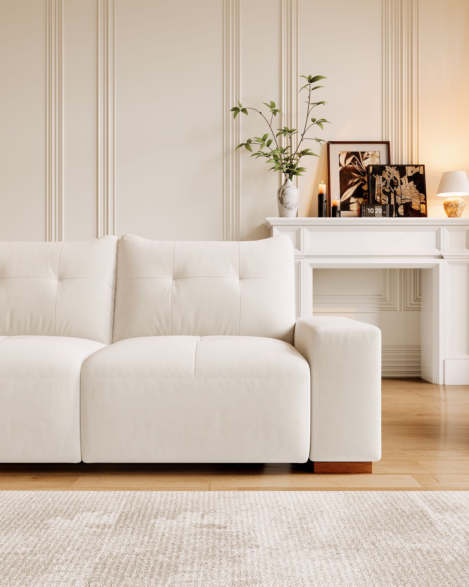 3 Seater Sofa Couch For Living Room, Modern Couches For Small Space, Cat Nest Sofa, For Cat Friendly, Comfy Couch With Waterproof And Cat Scratch Resistant Fabric