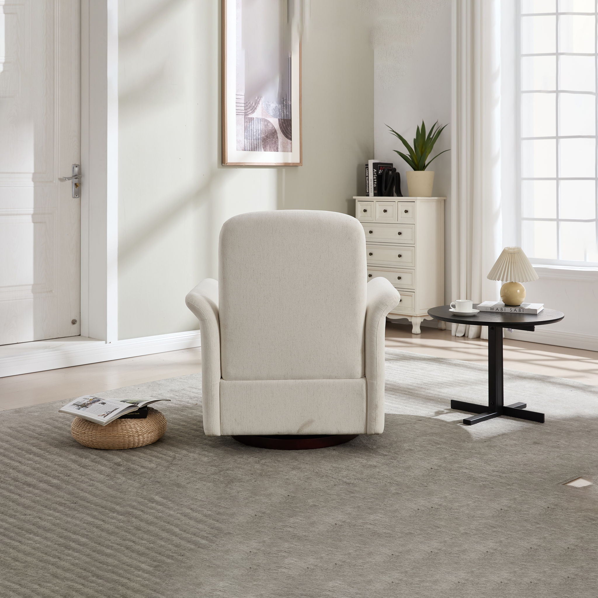 Modern Swivel Barrel Accent Chair With Base