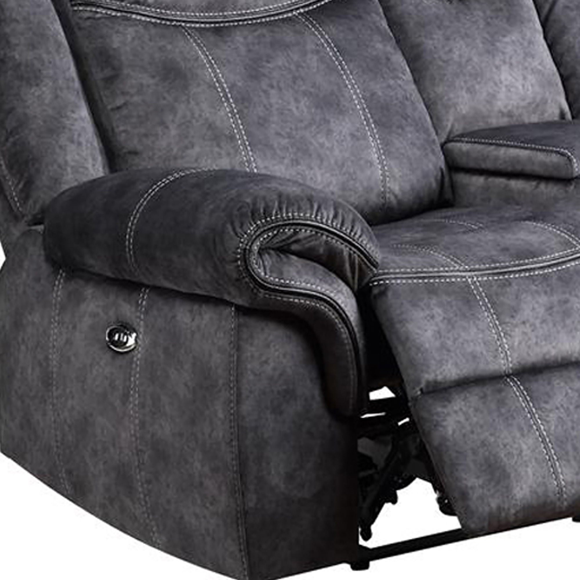Jimny - Domino Power Console Reclining Loveseats With Power Switch