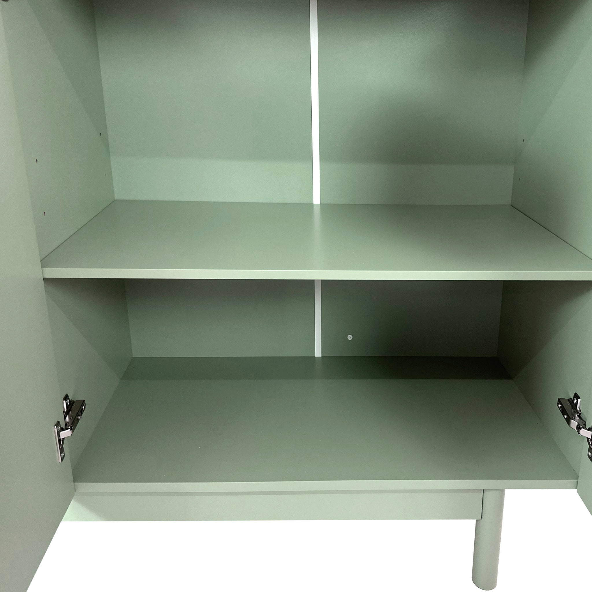 4 Door Intaglio Storage Cabinet - Mint Green