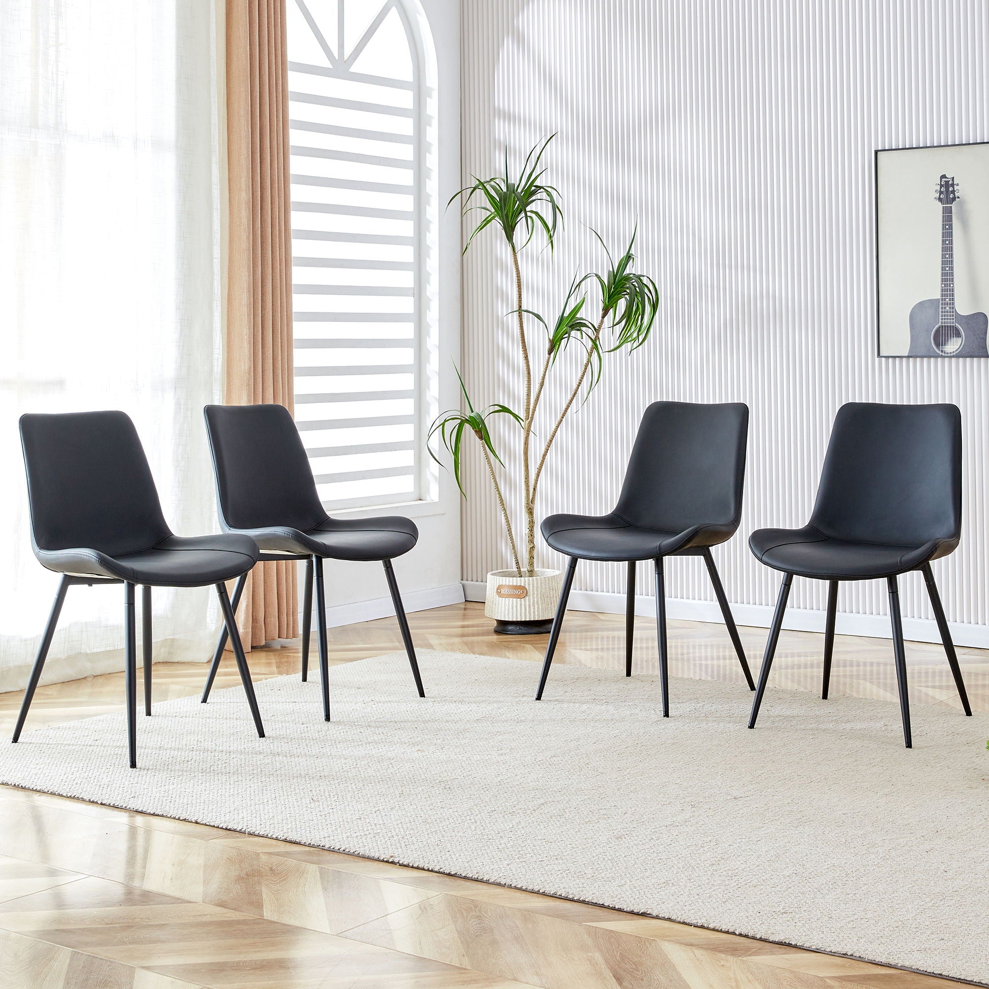 Modern Medieval Style Restaurant Cushioned Chairs With Suede Backrests
