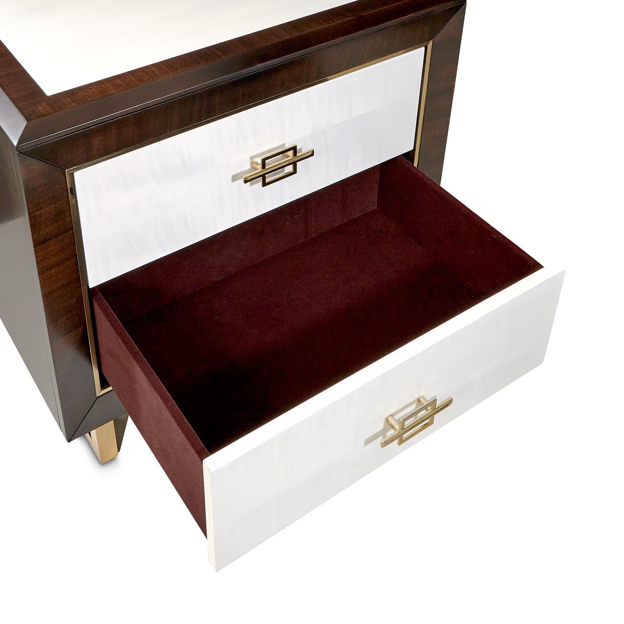 Belmont Place - Nightstand - White / Dark Brown