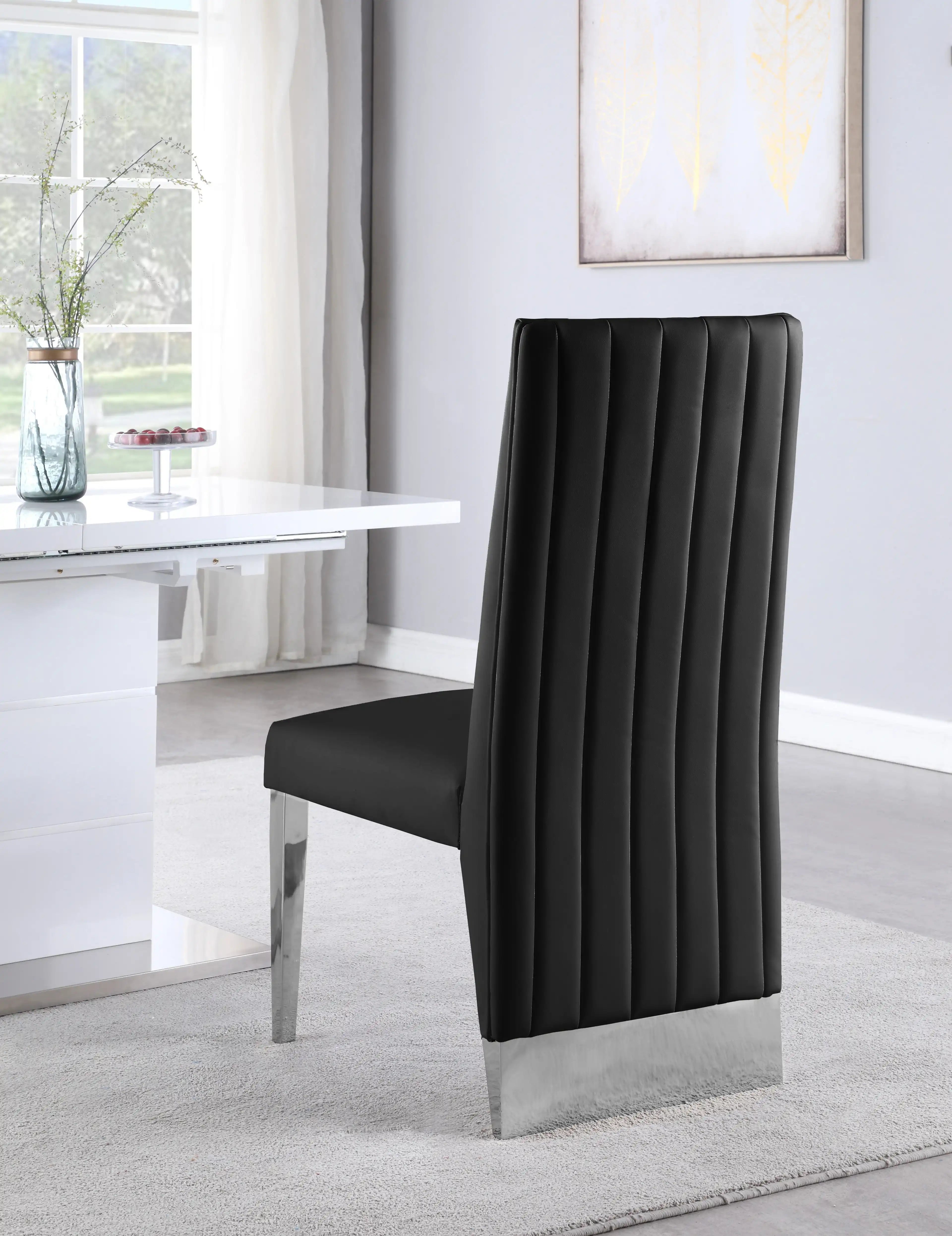 Porsha - Dining Chair (Set of 2) - Chrome Base