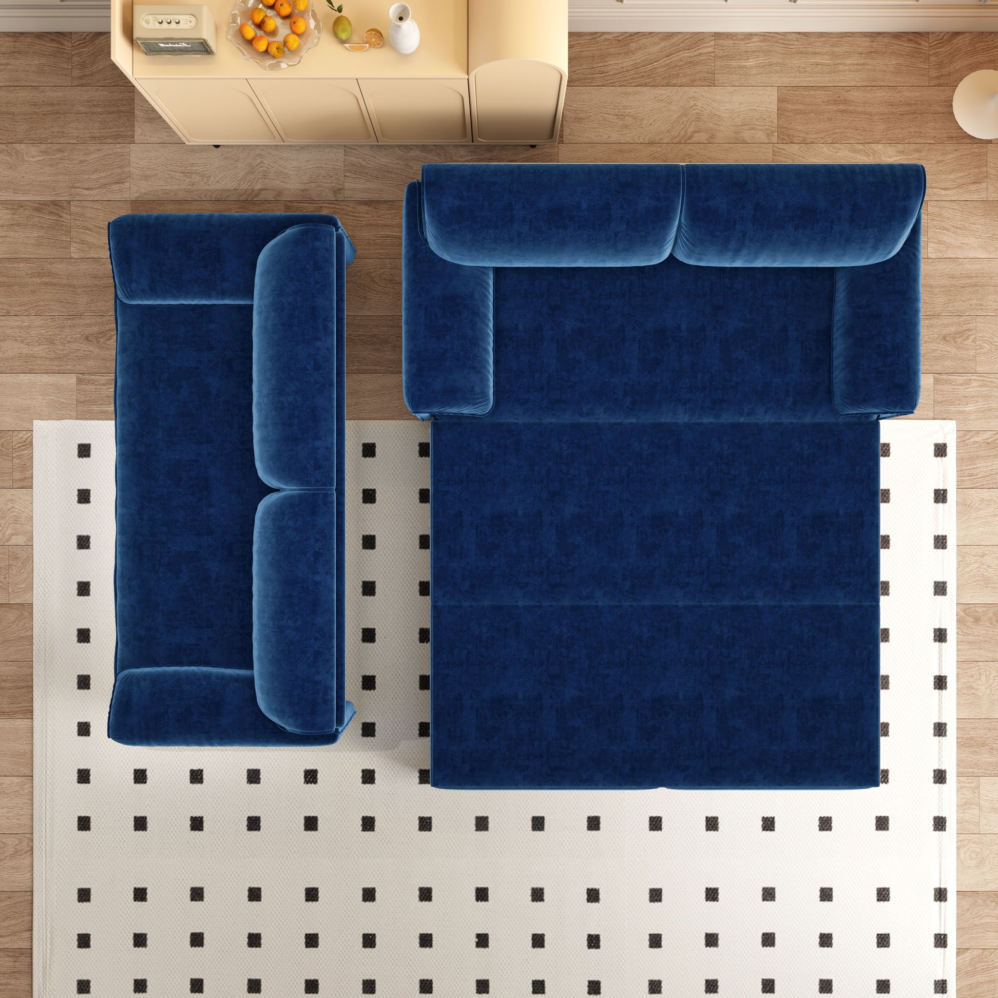 Queen Pull Out 3 In 1 Convertible Sleeper Sofa With Side Storage