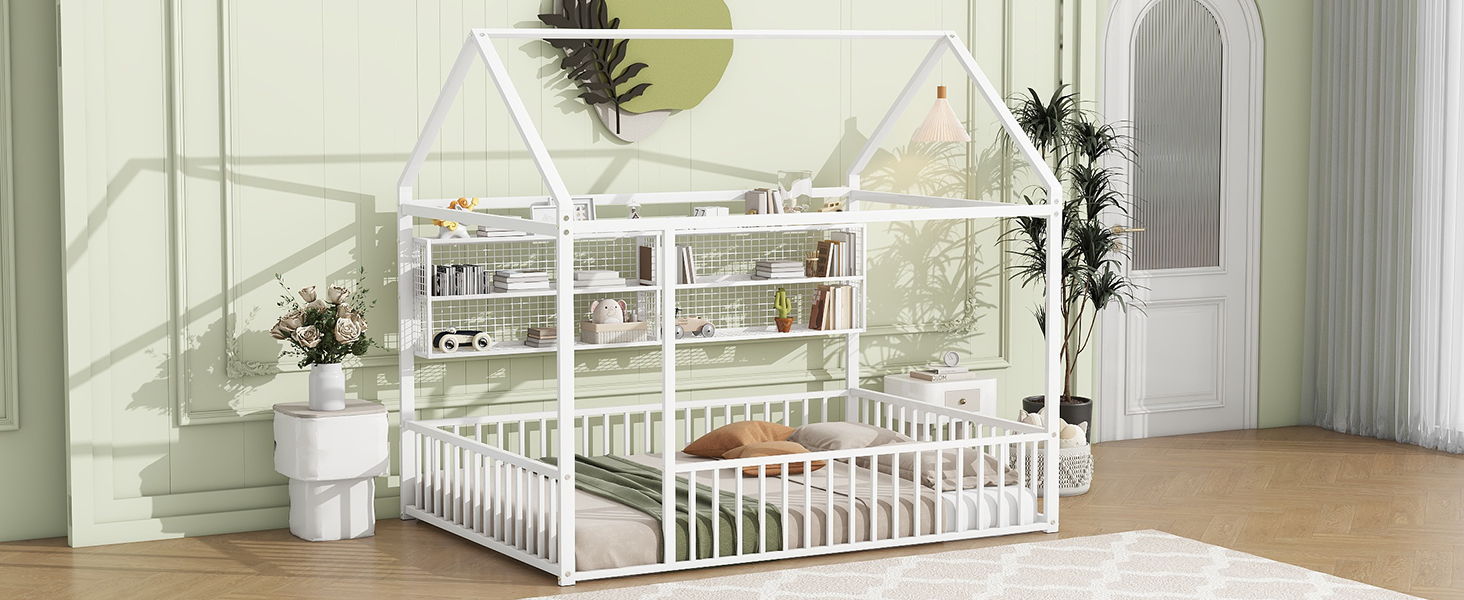 House Frame With Fence And Shelves