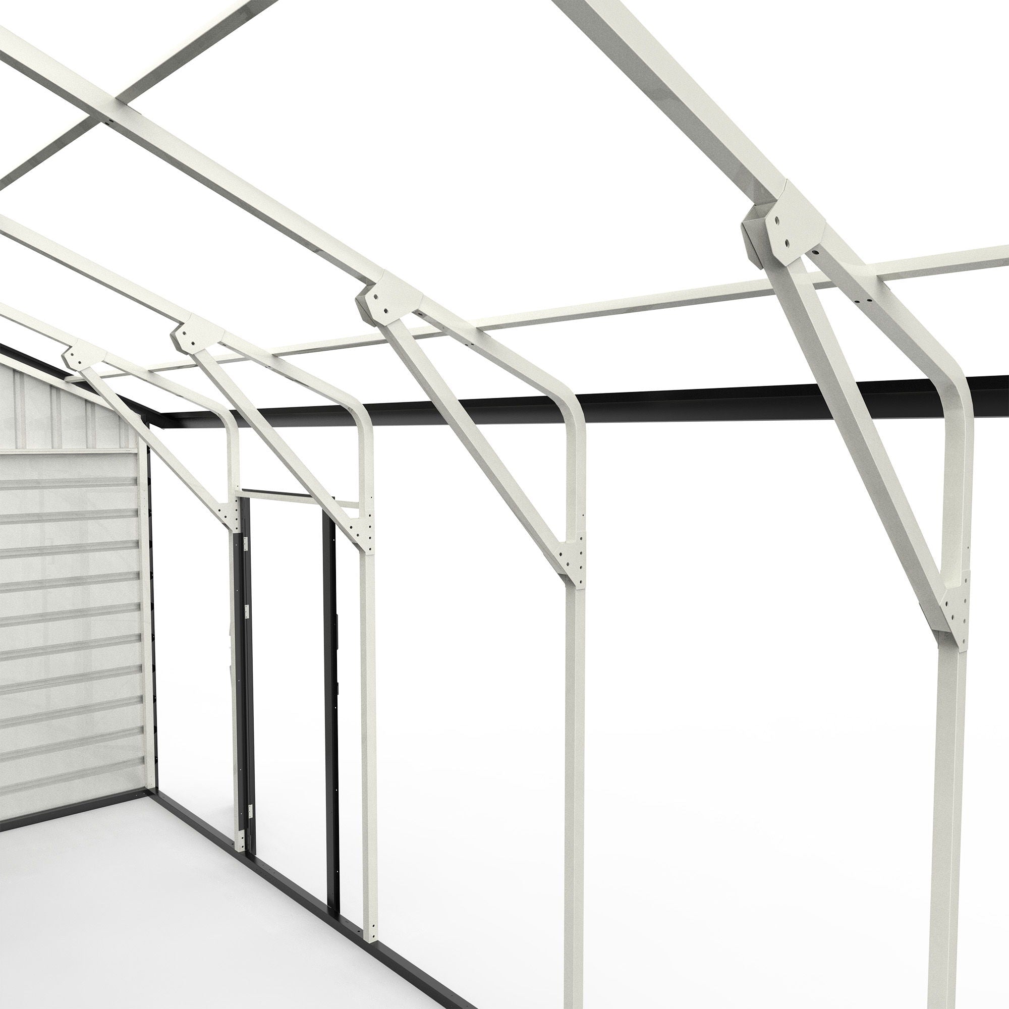 Double Garage Metal Shed With Side Entry Door