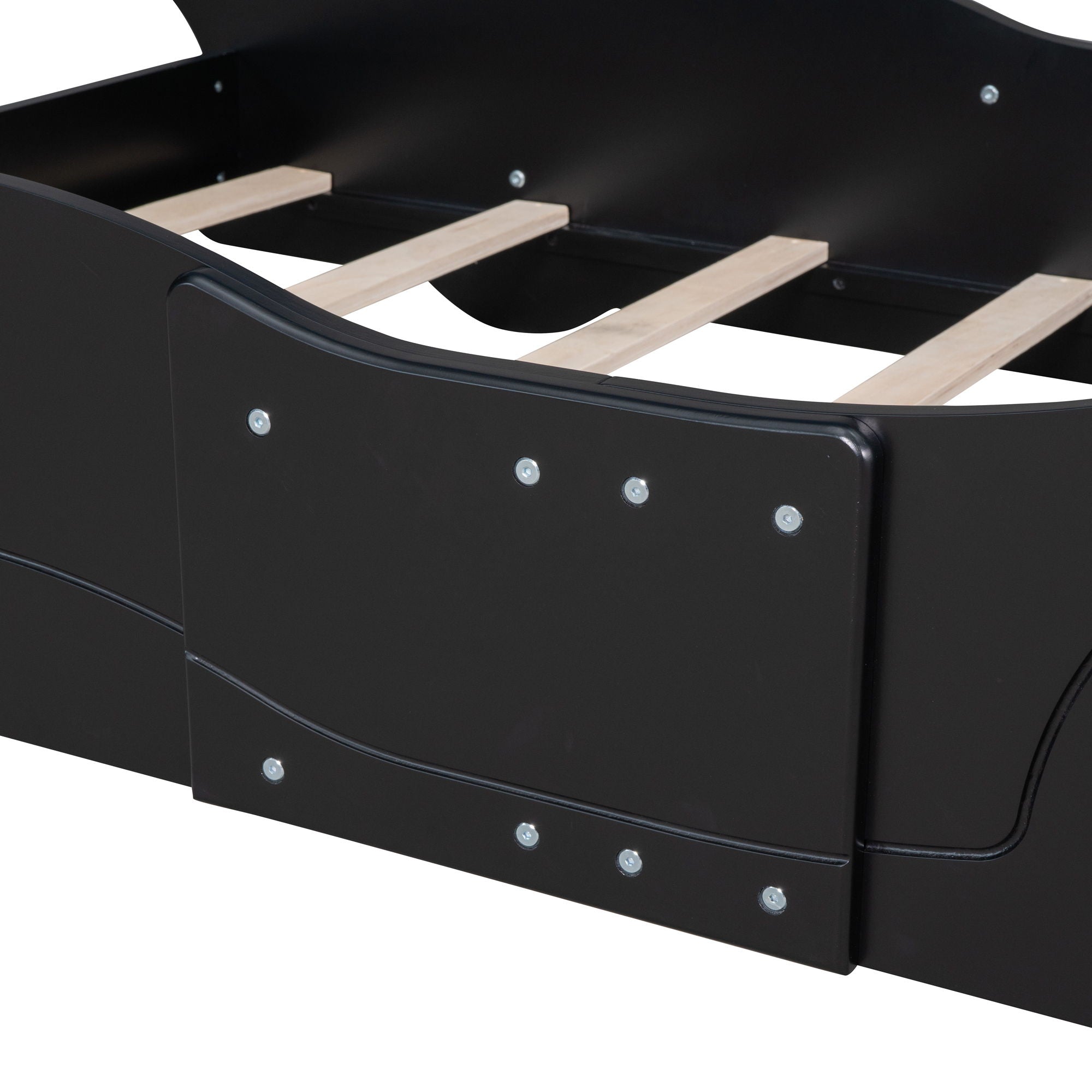 Race Car Shaped Platform Bed & Wheels