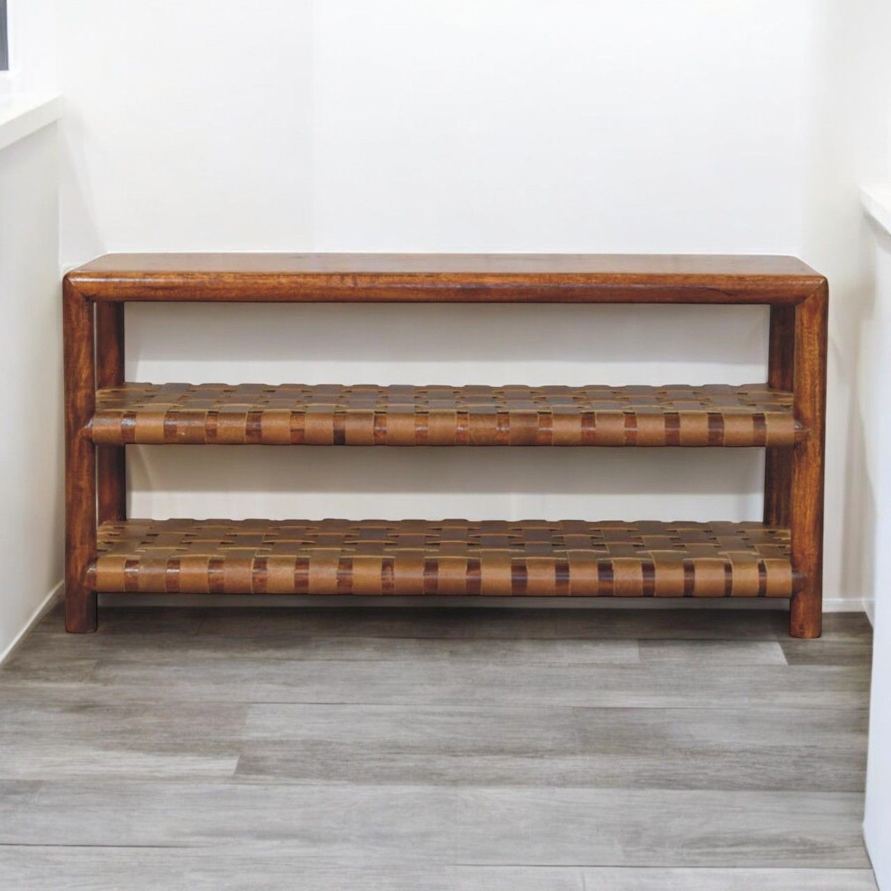 Regency - Woven 2 Slot Shoe Rack - Brown