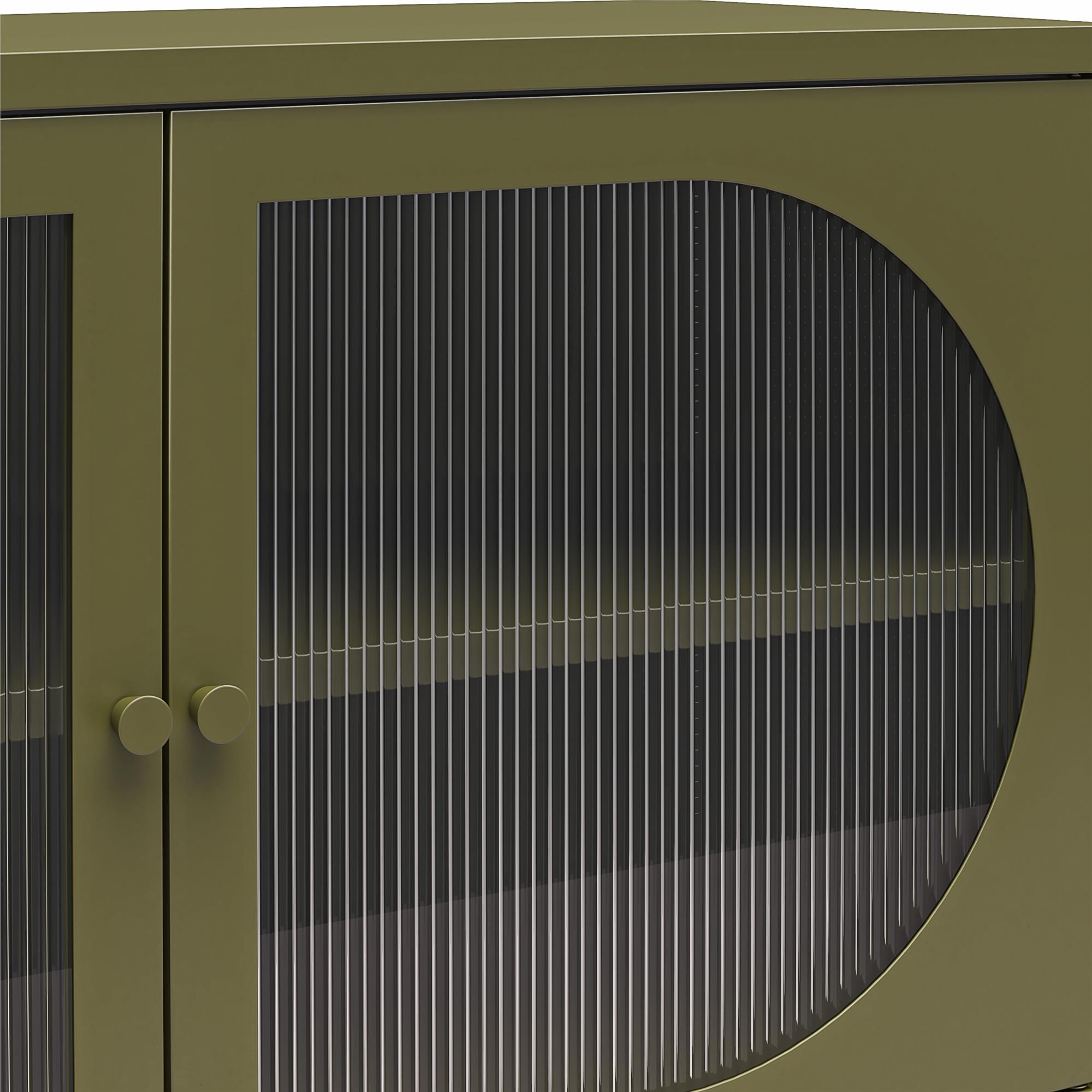 Luna - Wide 2 Door Accent Cabinet - Olive Green