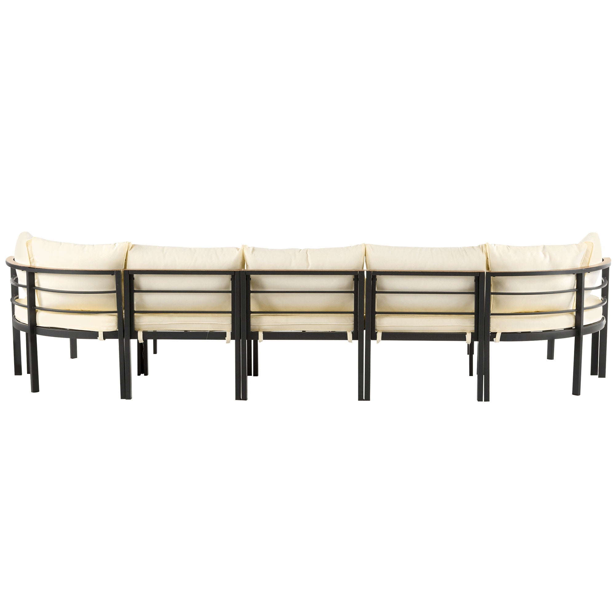 Outdoor Sectional Sofa Set Patio Seating Group With Cushions