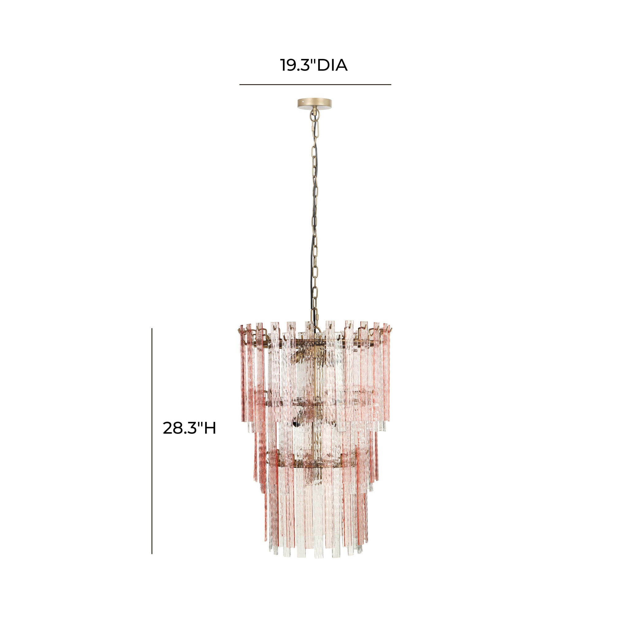 Hampshire - 3-Tier Chandelier - Pink