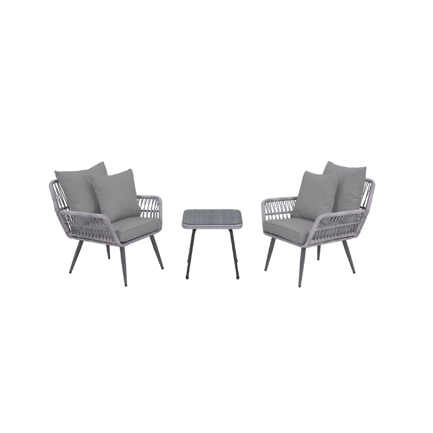 Cannes - 3 Piece Outdoor Patio Conversation Set